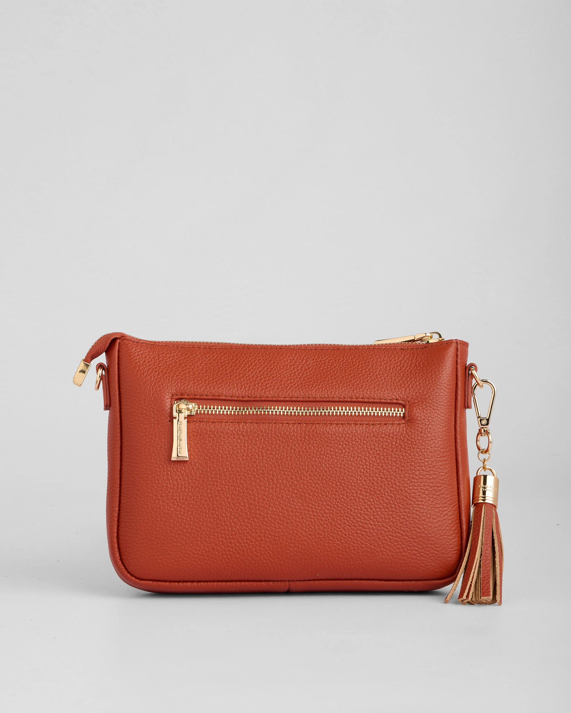 Pom Pom London City Slim Bag Burnt Orange - Image 5