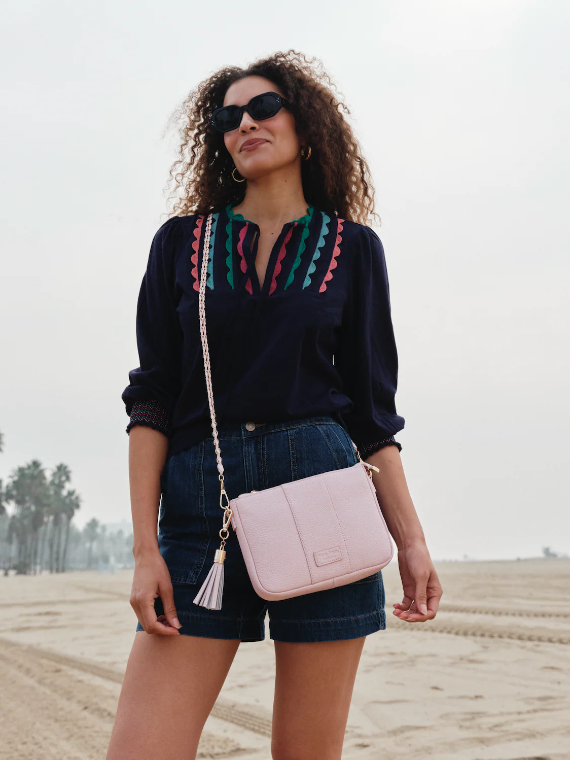 Pom Pom London City Slim Bag Cherry Blossom Pink - Image 2