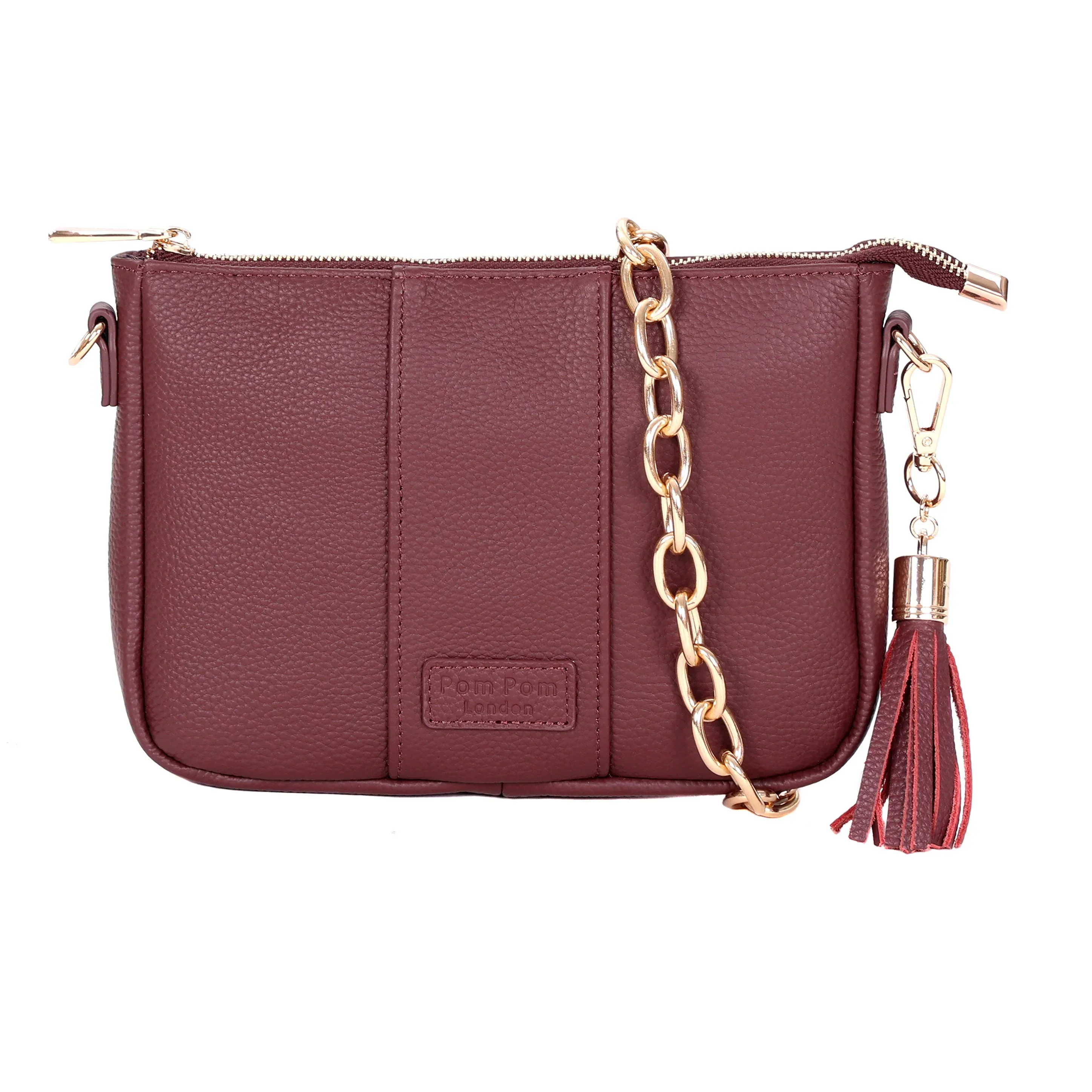 Pom Pom London City Slim Bag Deep Burgundy - Image 2
