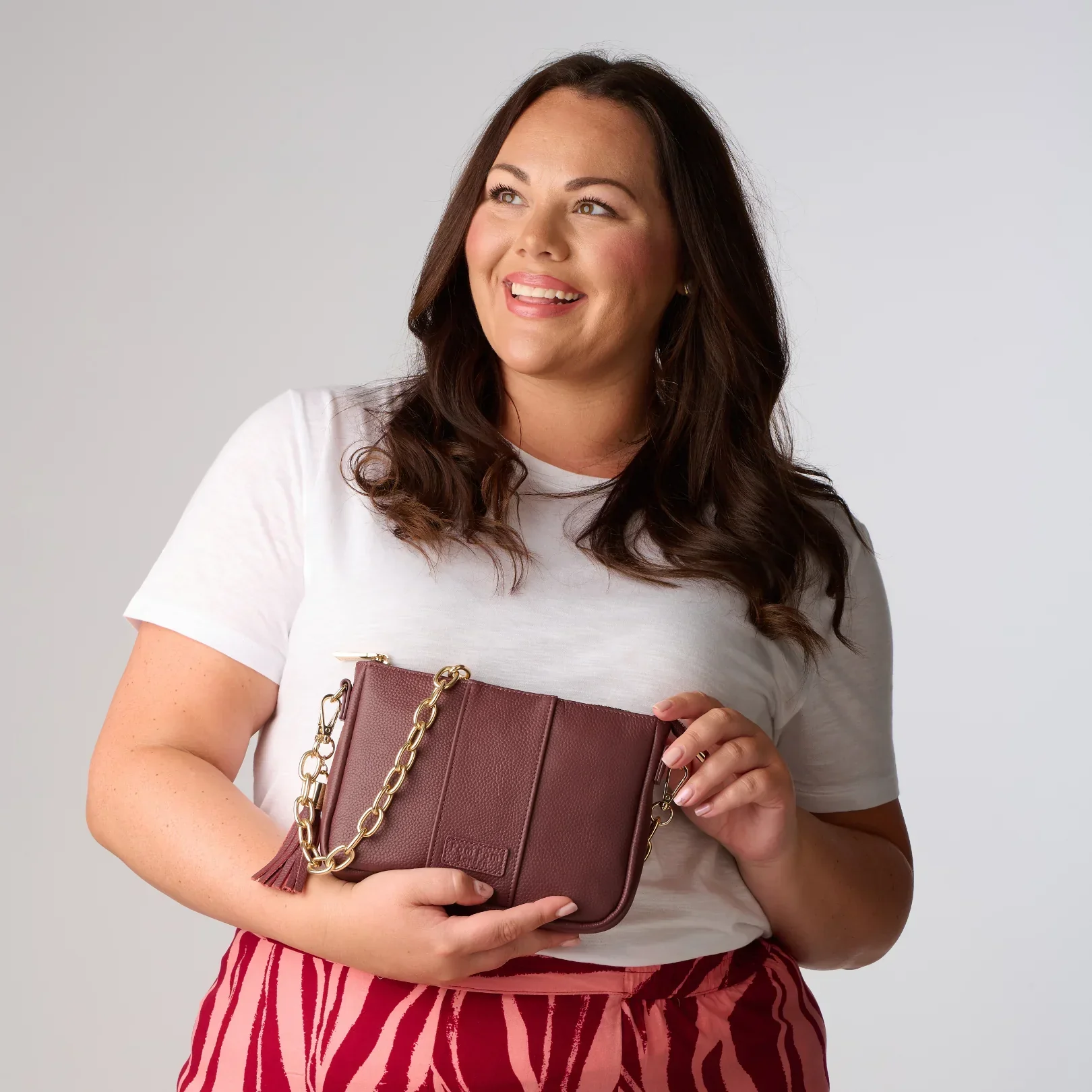 Pom Pom London City Slim Bag Deep Burgundy - Image 6