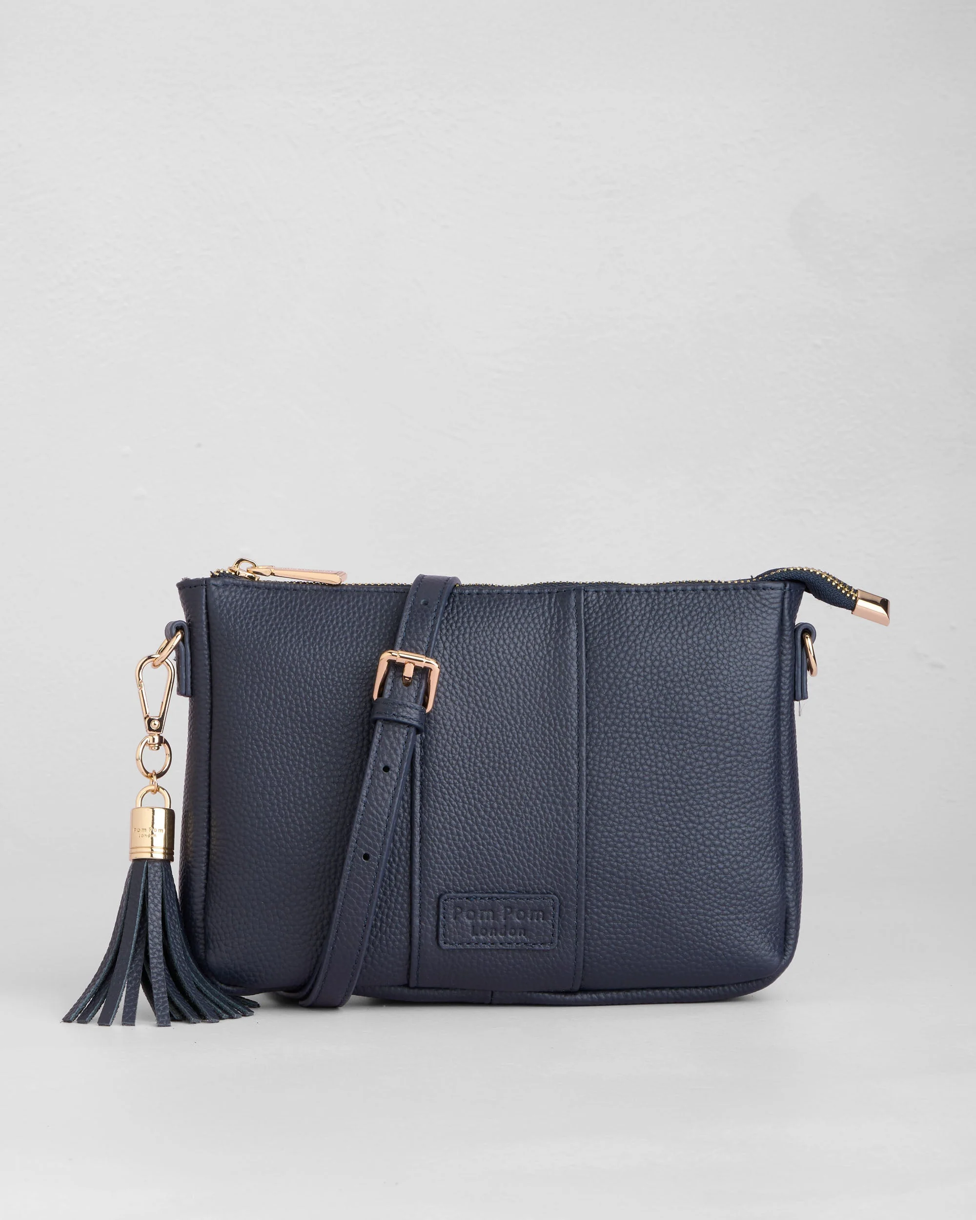 Pom Pom London City Slim Bag Navy - Image 3