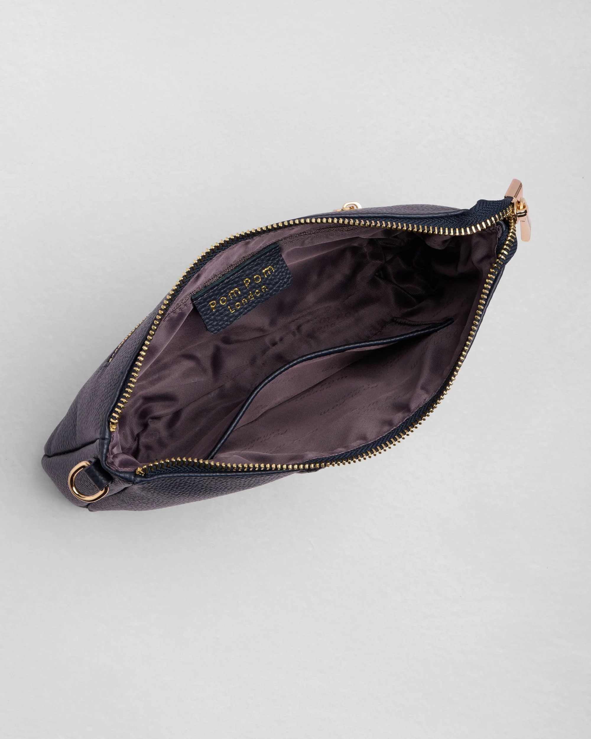 Pom Pom London City Slim Bag Navy - Image 5