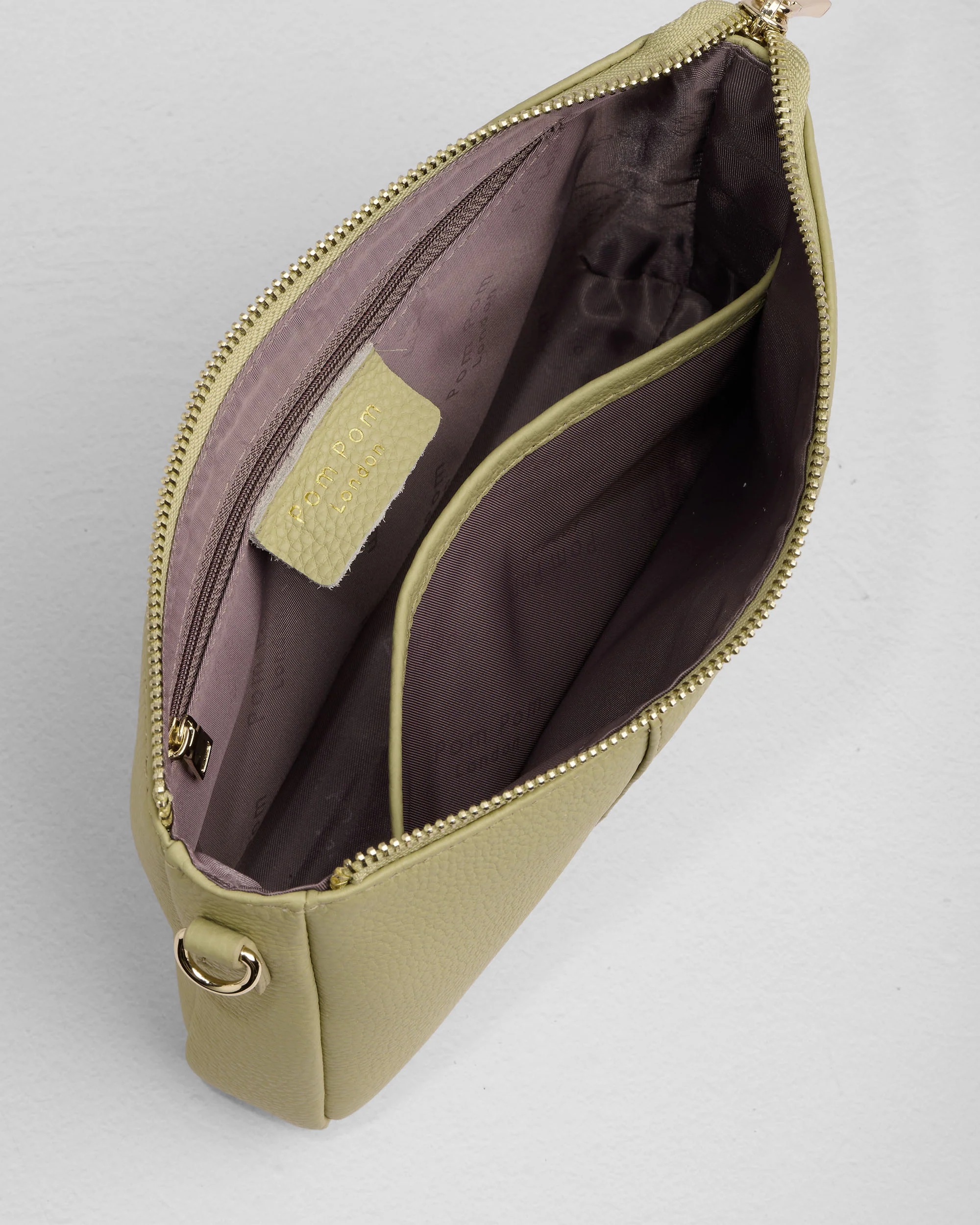 Pom Pom London City Slim Bag Pale Fern - Image 6