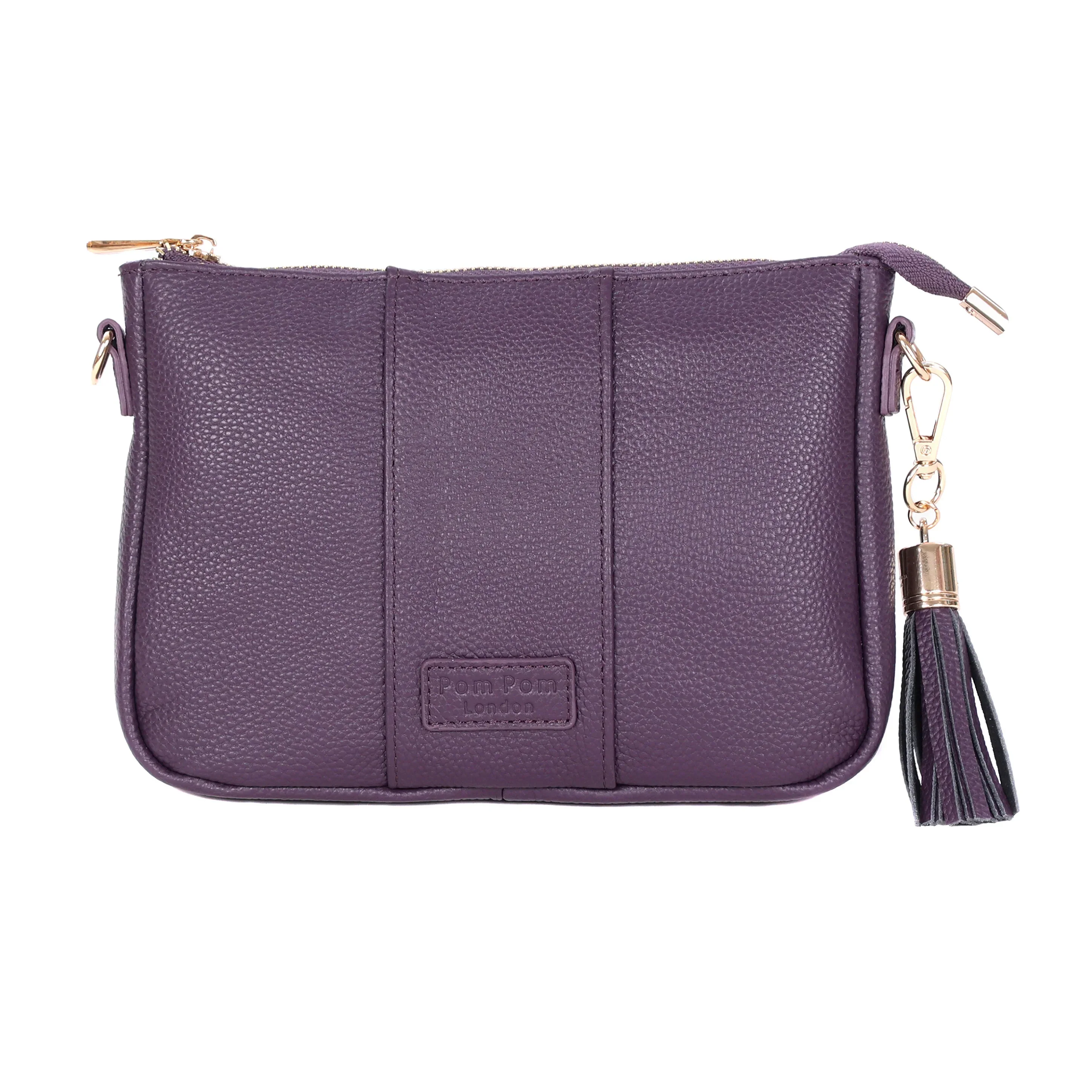 Pom Pom London City Slim Bag Purple Nightshade
