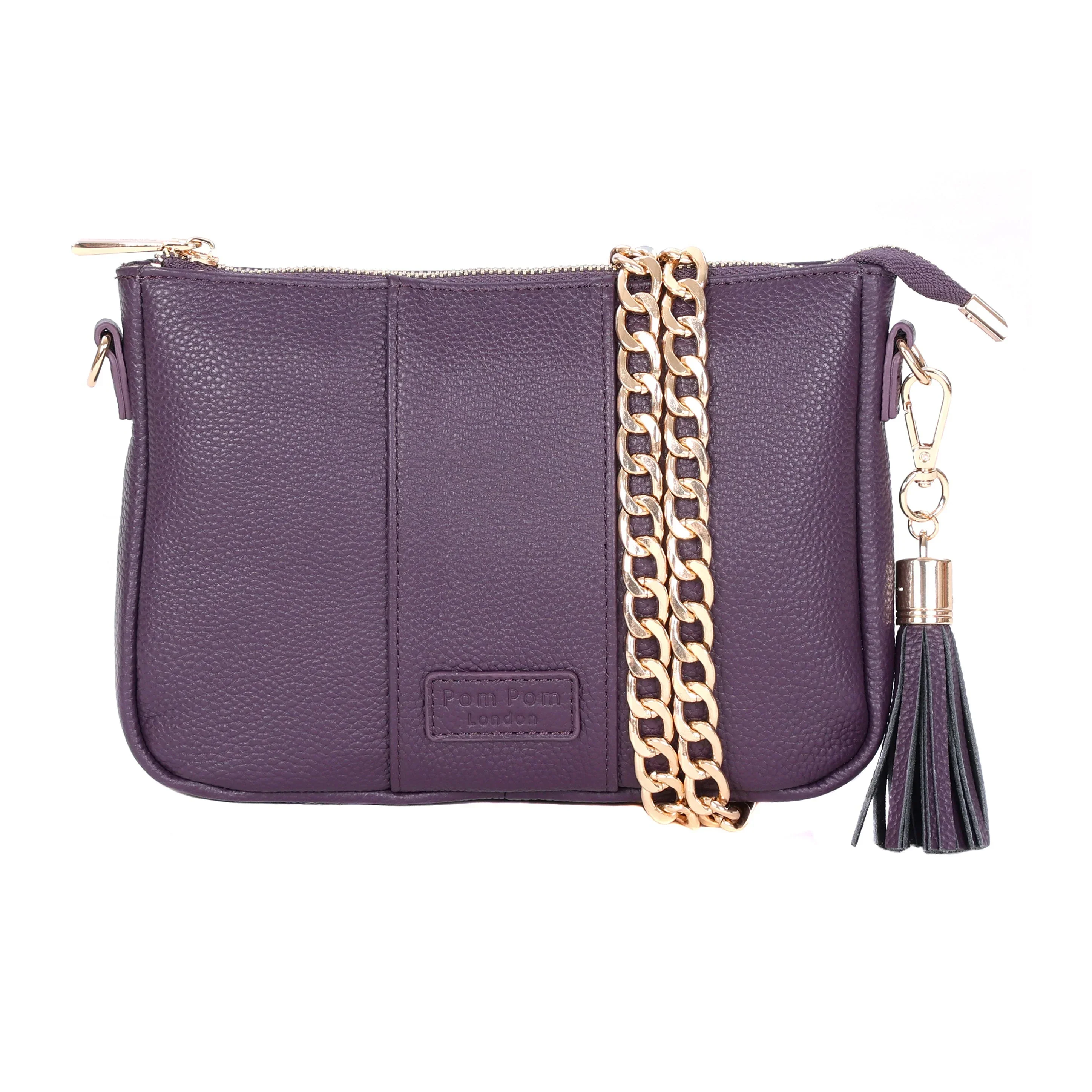 Pom Pom London City Slim Bag Purple Nightshade - Image 2