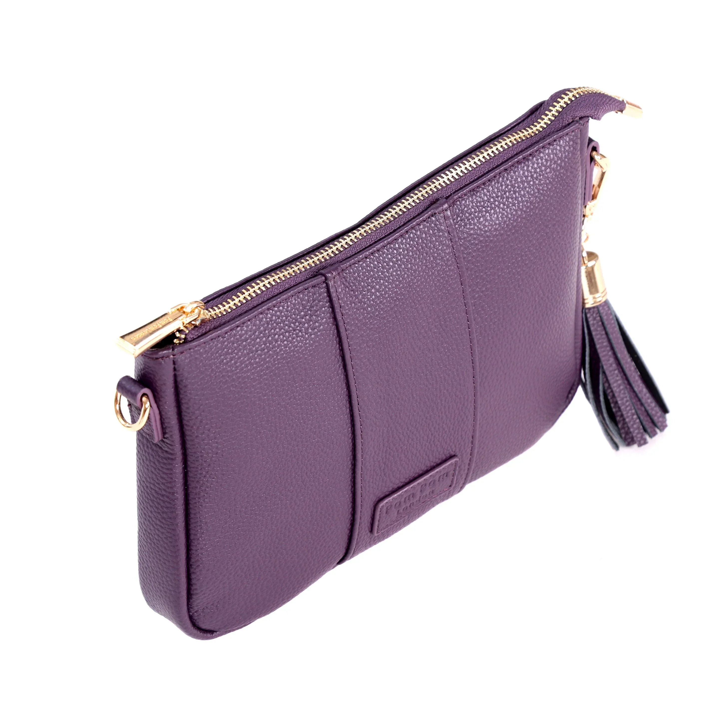 Pom Pom London City Slim Bag Purple Nightshade - Image 4