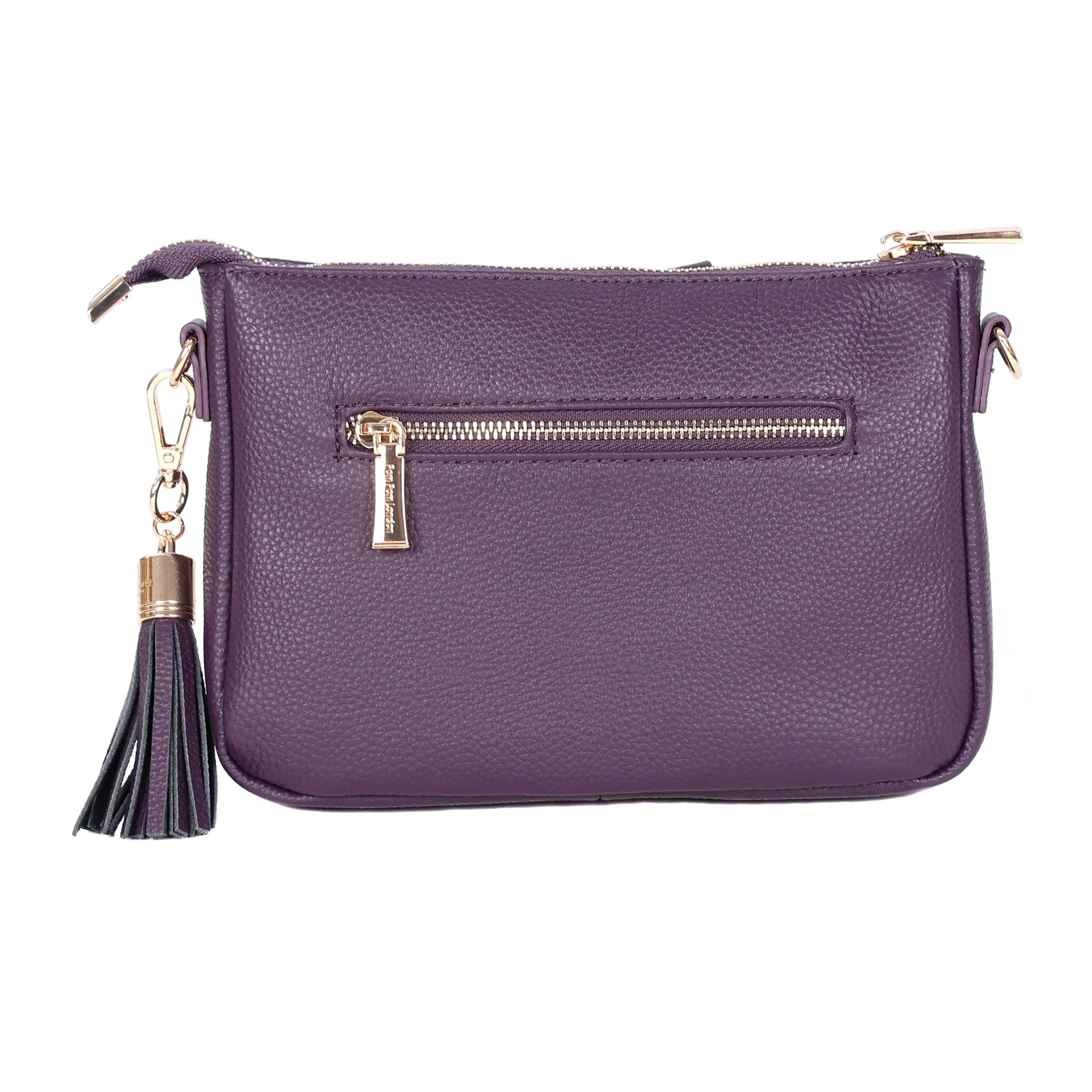Pom Pom London City Slim Bag Purple Nightshade - Image 5