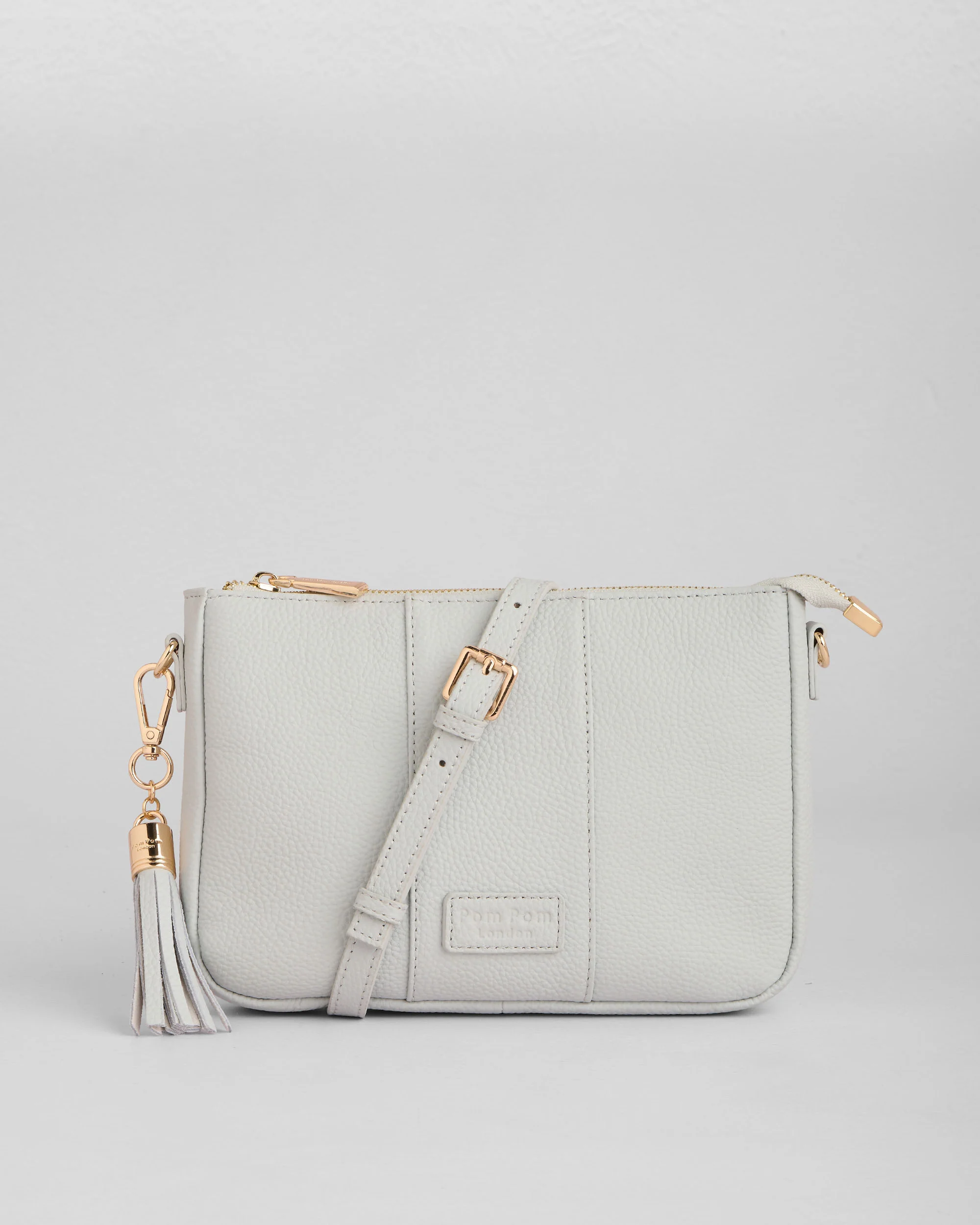 Pom Pom London City Slim Bag Salt Grey - Image 3