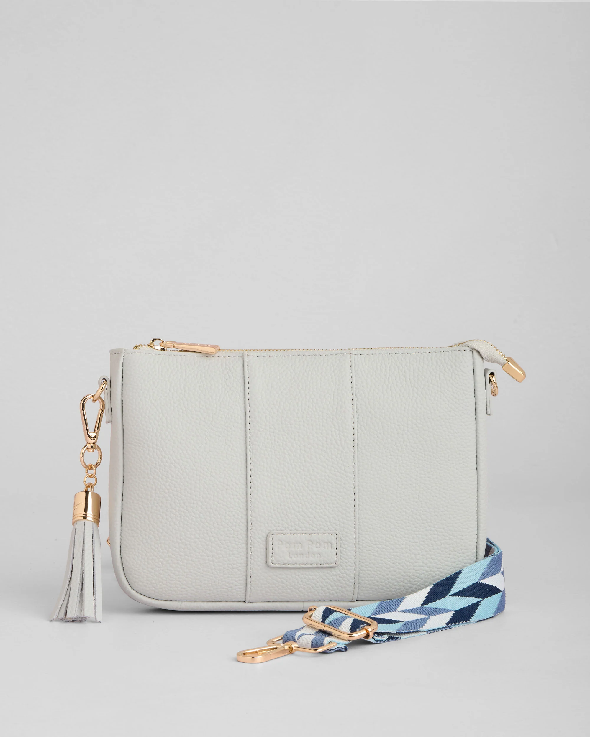 Pom Pom London City Slim Bag Salt Grey - Image 4