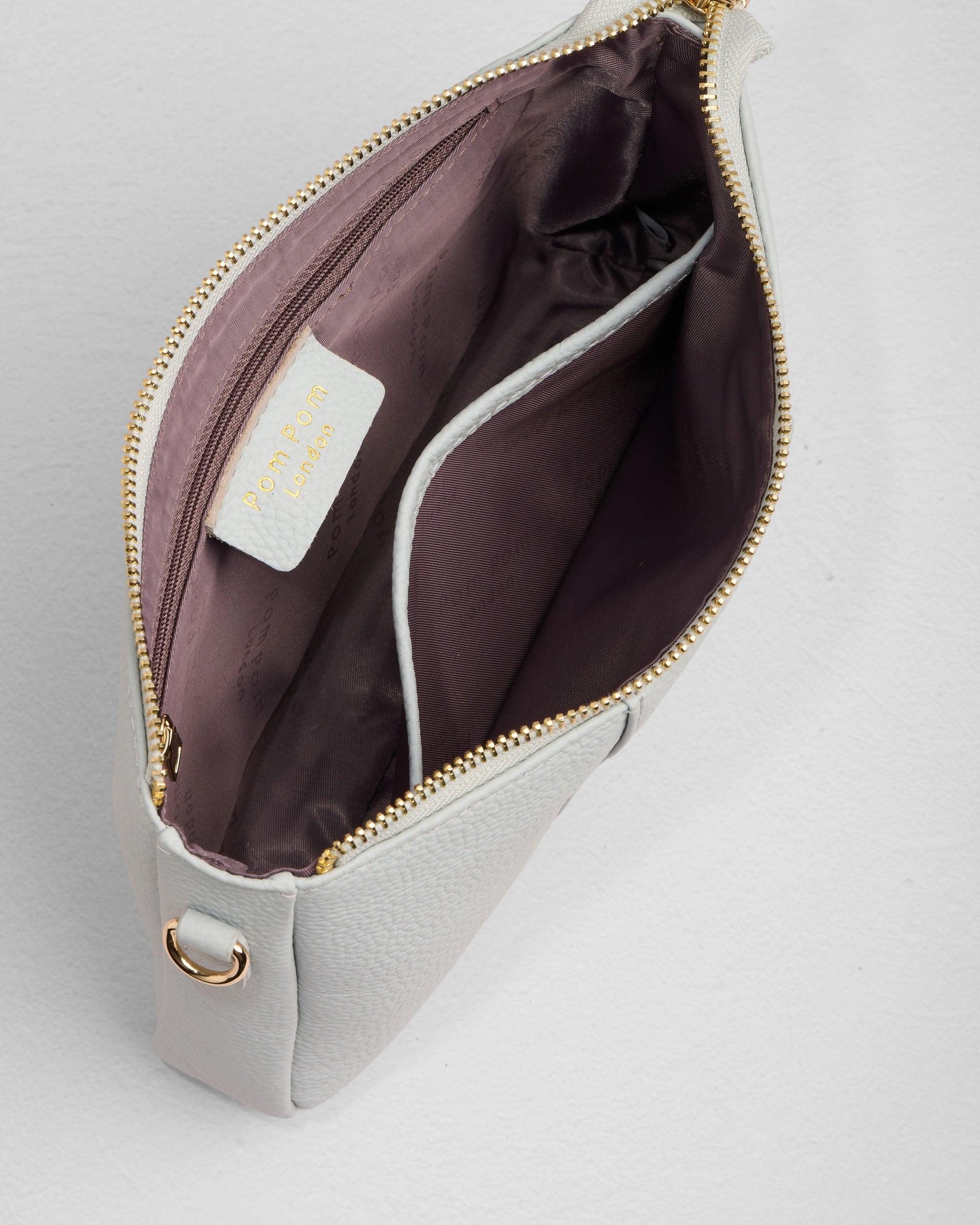 Pom Pom London City Slim Bag Salt Grey - Image 6
