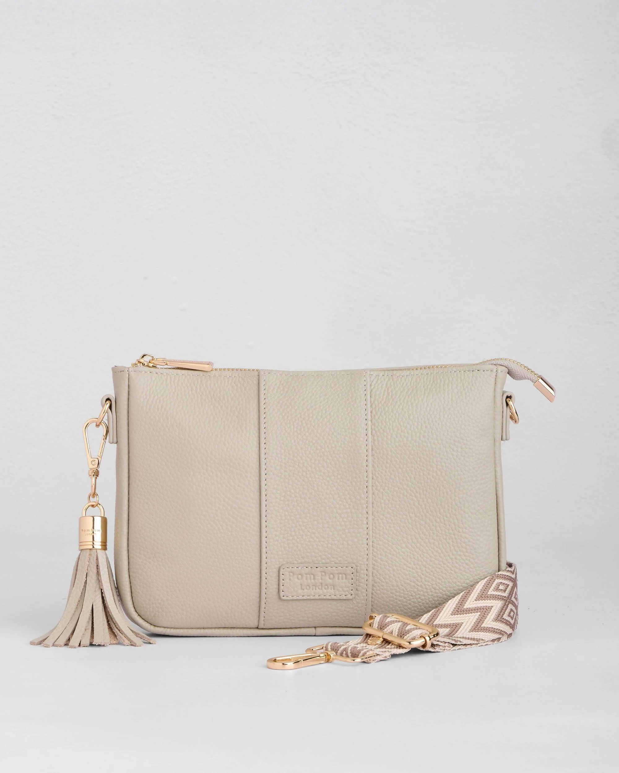Pom Pom London City Slim Bag Stone - Image 3