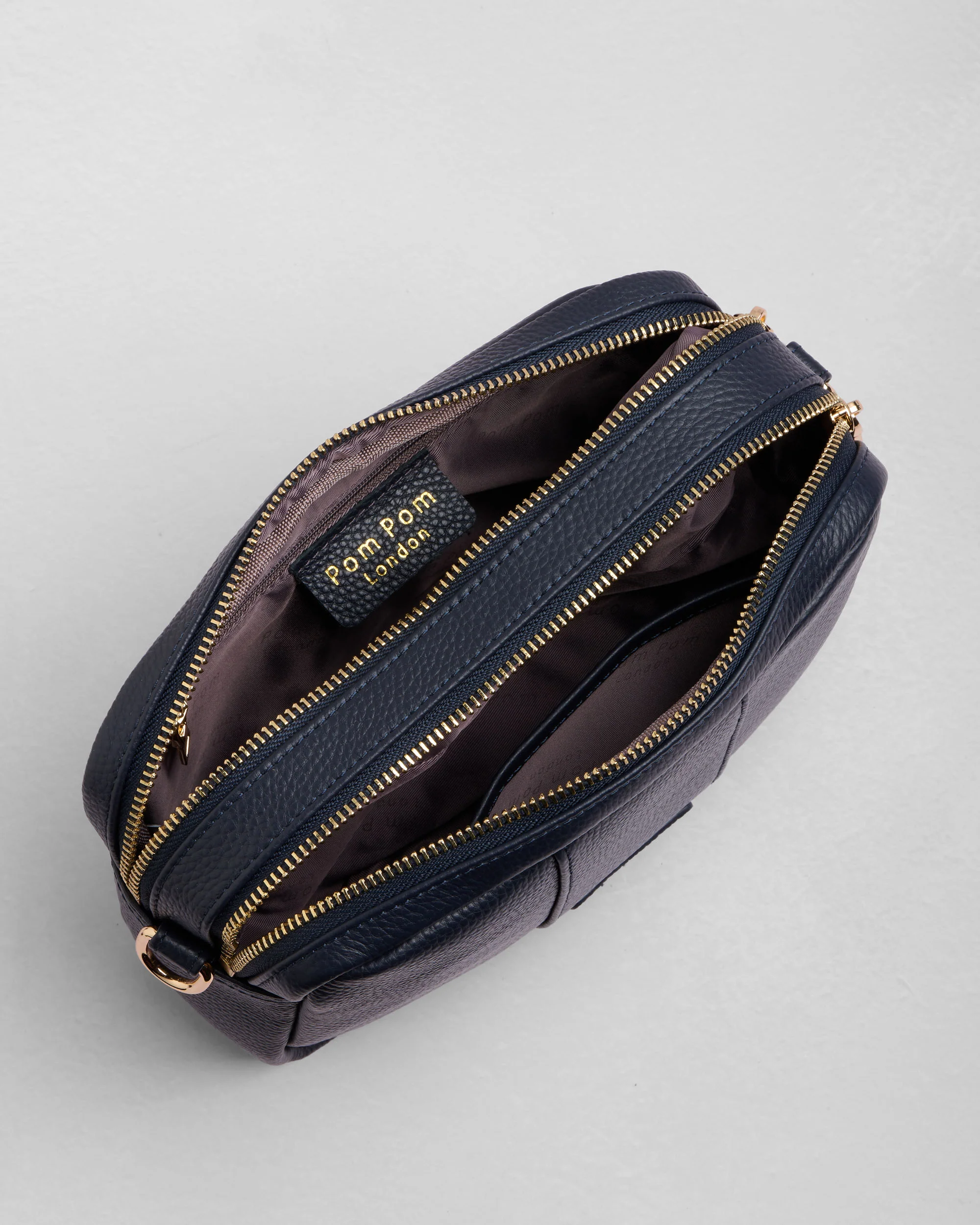 Pom Pom London City Duo Bag Navy - Image 6
