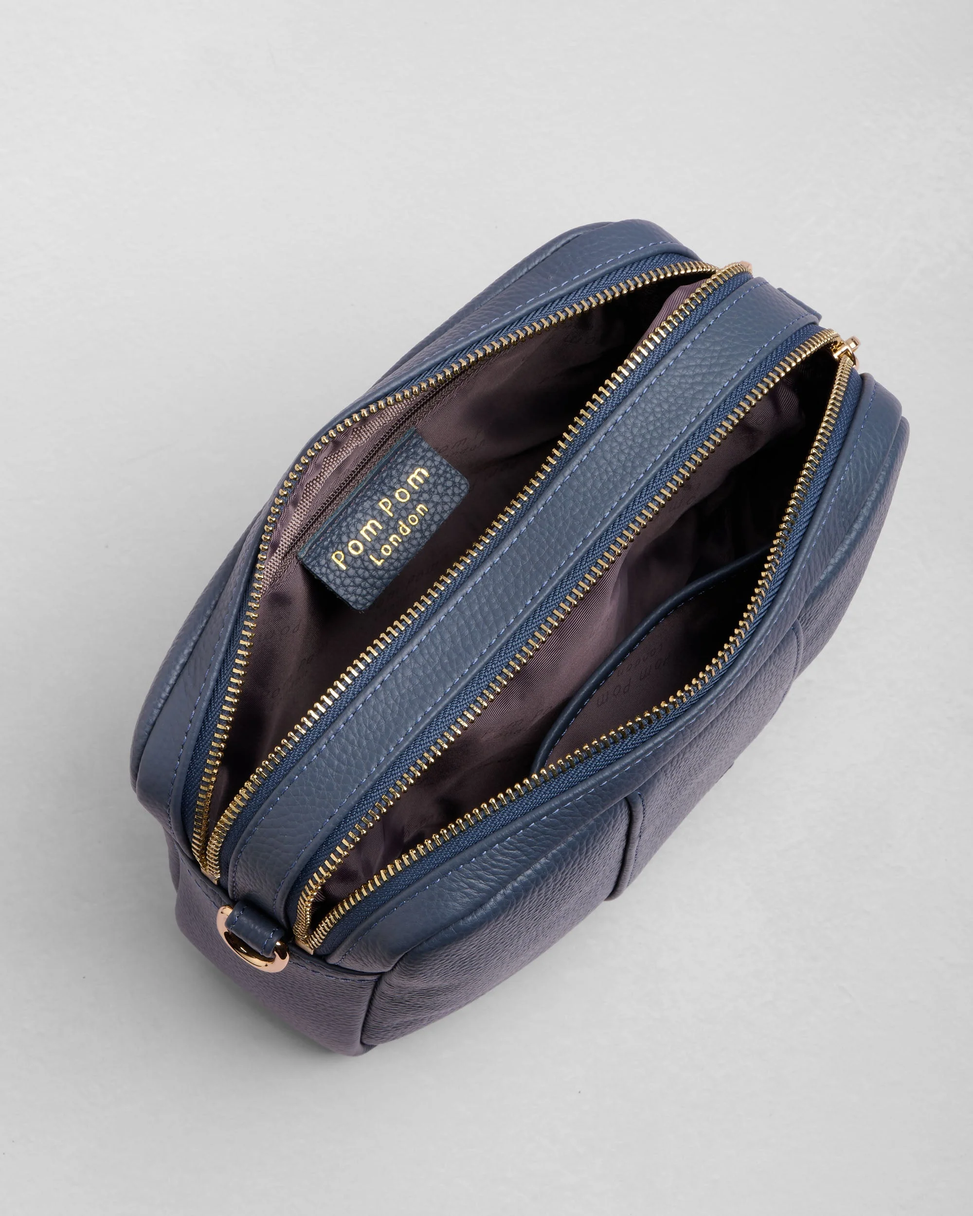 Pom Pom London City Duo Bag Slate Blue - Image 5