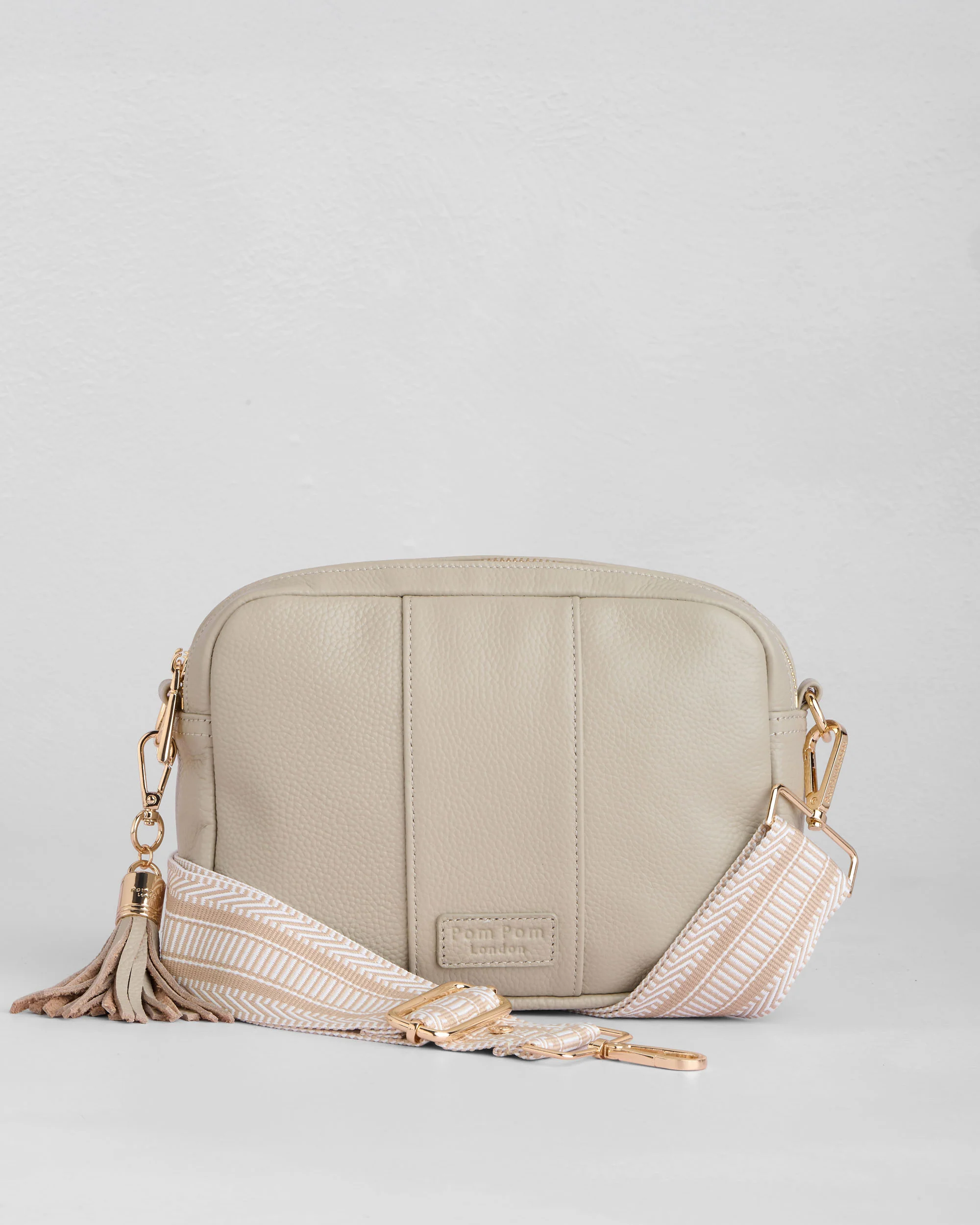 Pom Pom London City Duo Bag Stone - Image 4