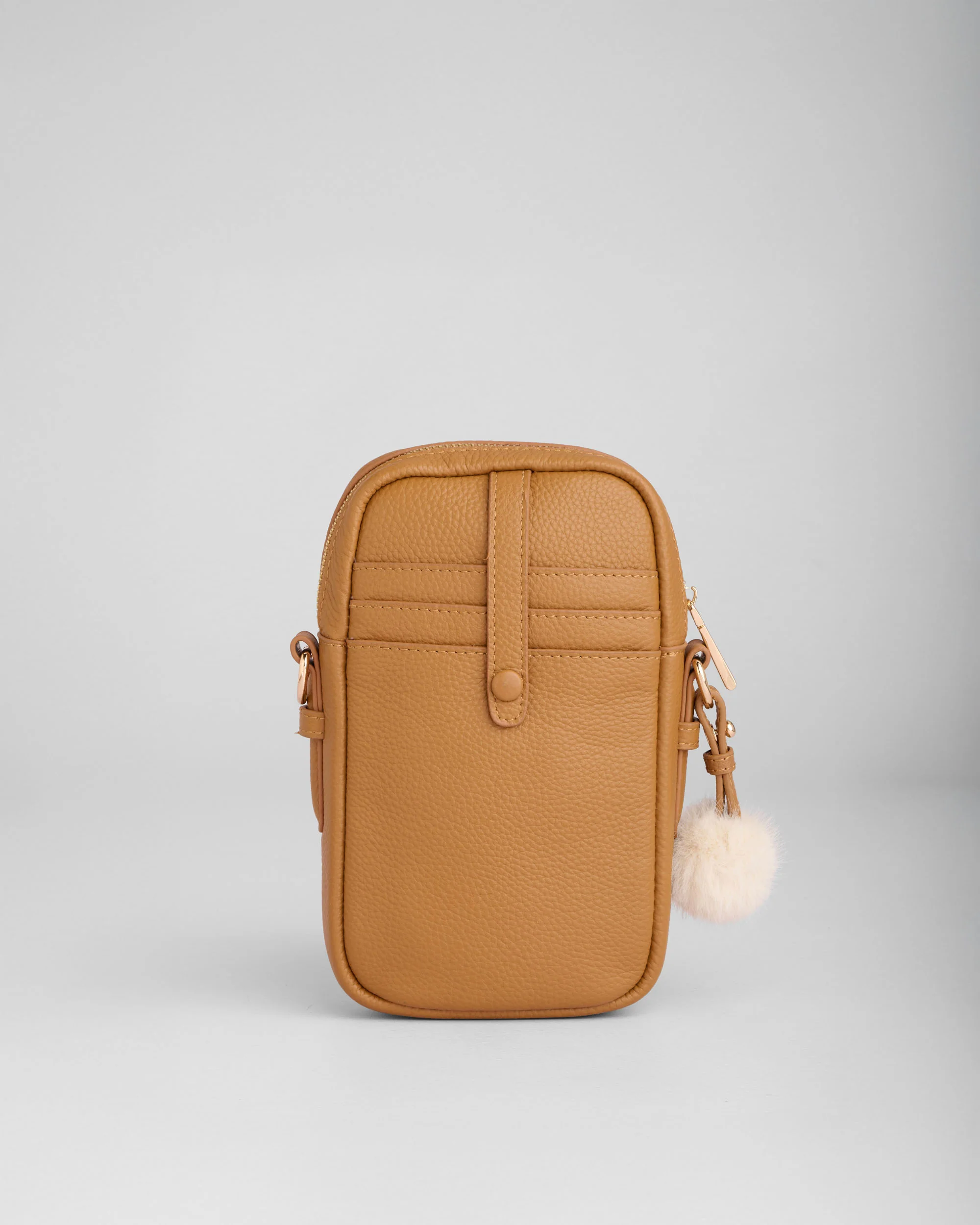 Pom Pom London Eaton Phone Bag Maple & Stone - Image 3