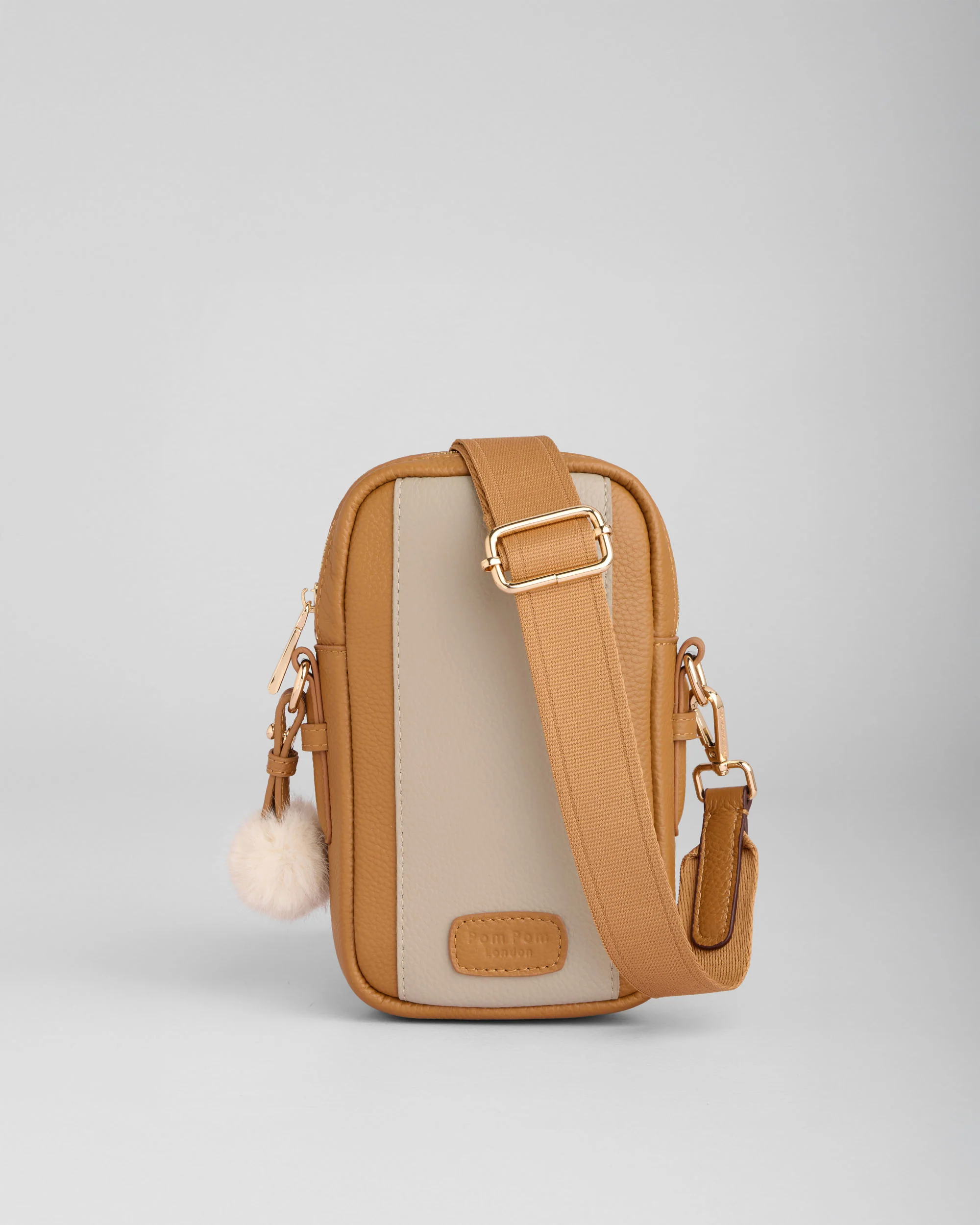 Pom Pom London Eaton Phone Bag Maple & Stone - Image 4