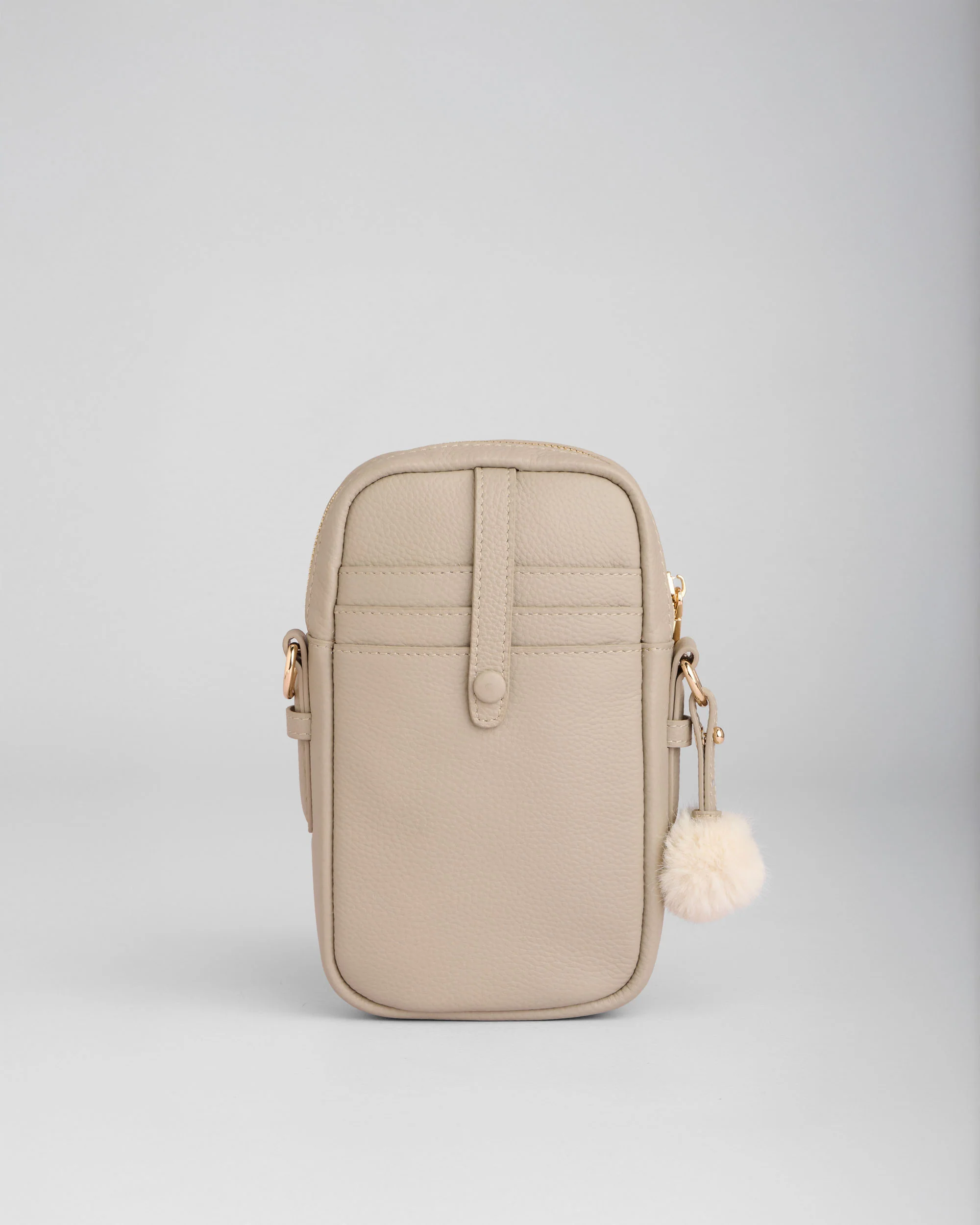 Pom Pom London Eaton Phone Bag Stone & Maple - Image 3