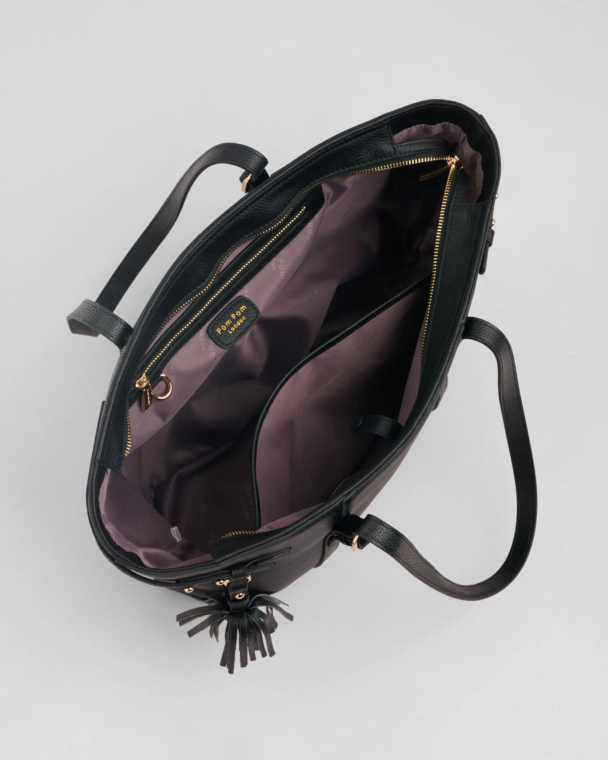 Pom Pom London Pelham Tote Bag Black - Image 5