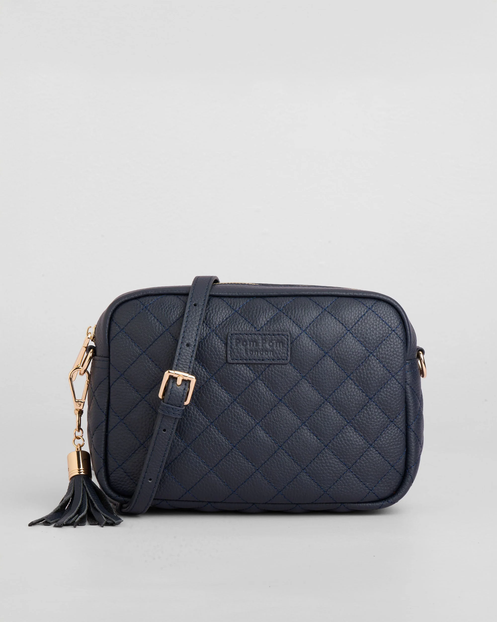 Quilted City Bag Navy & Accessories - Image 2