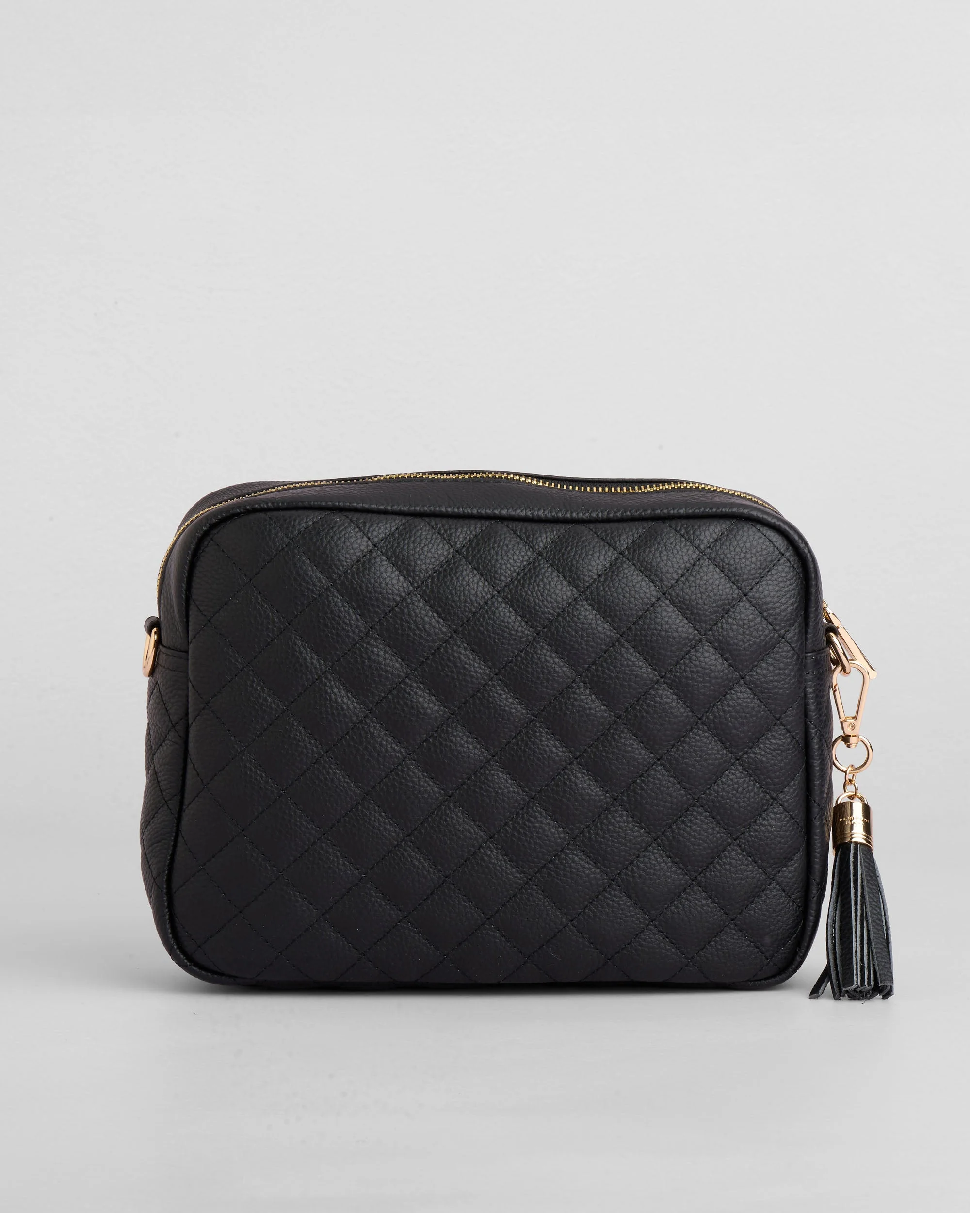 Pom Pom London Quilted City Plus Bag Black - Image 3