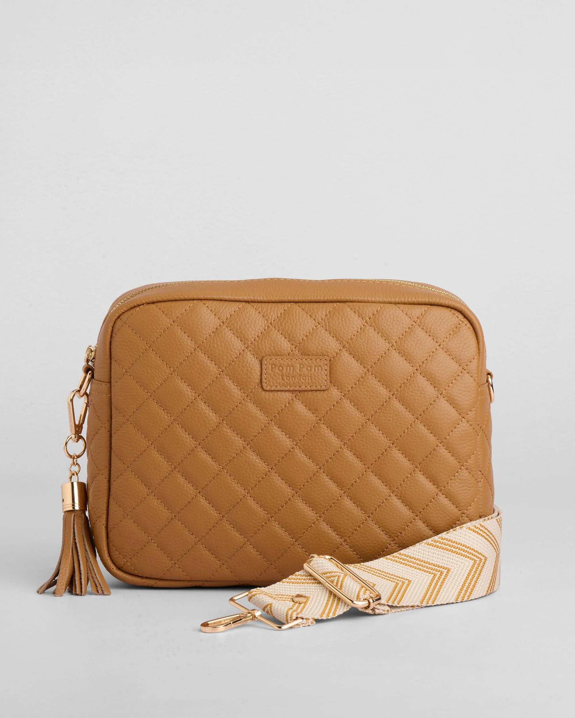Pom Pom London Quilted City Plus Bag Maple - Image 4