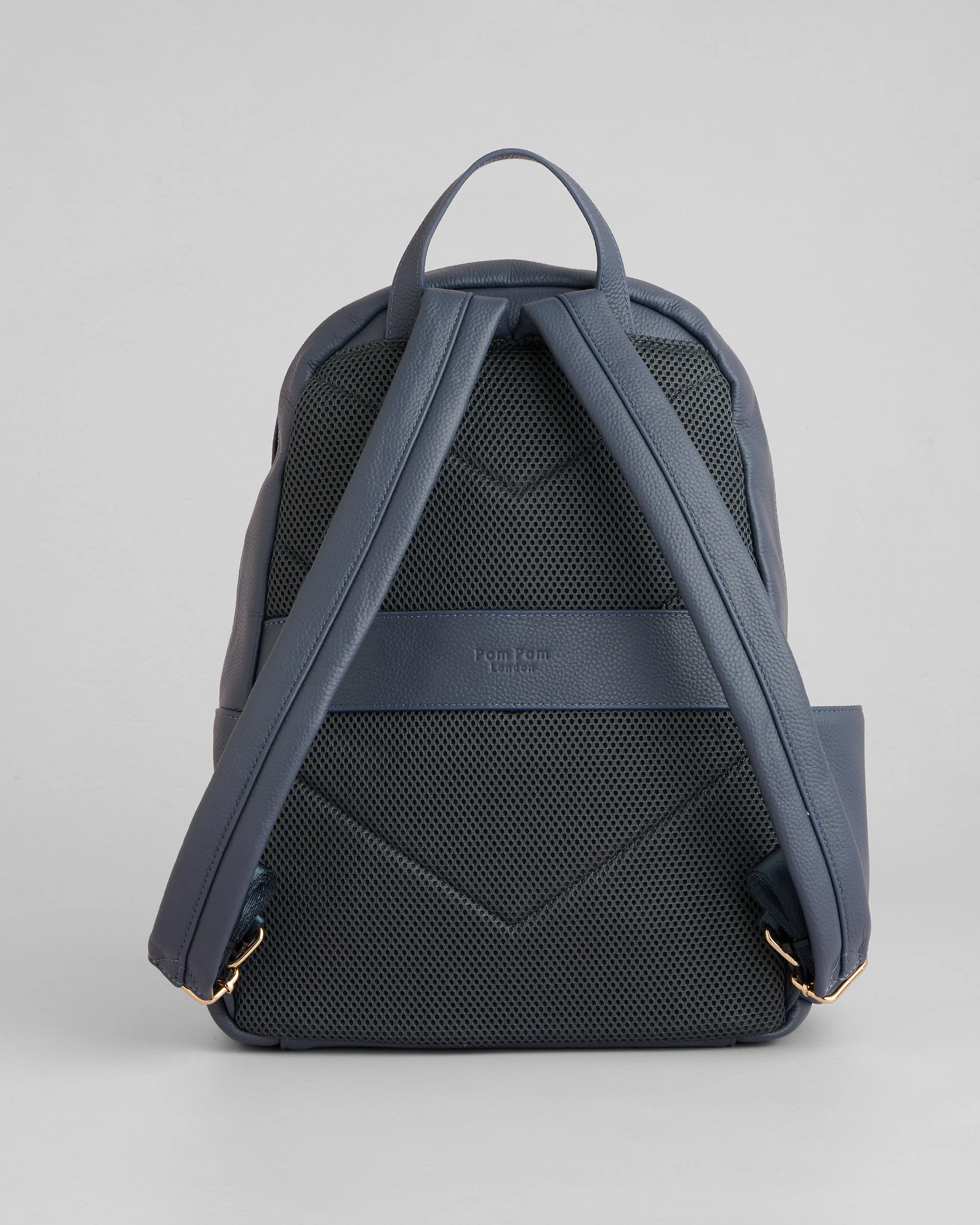 Pom Pom London Richmond Rucksack Slate Blue - Image 4