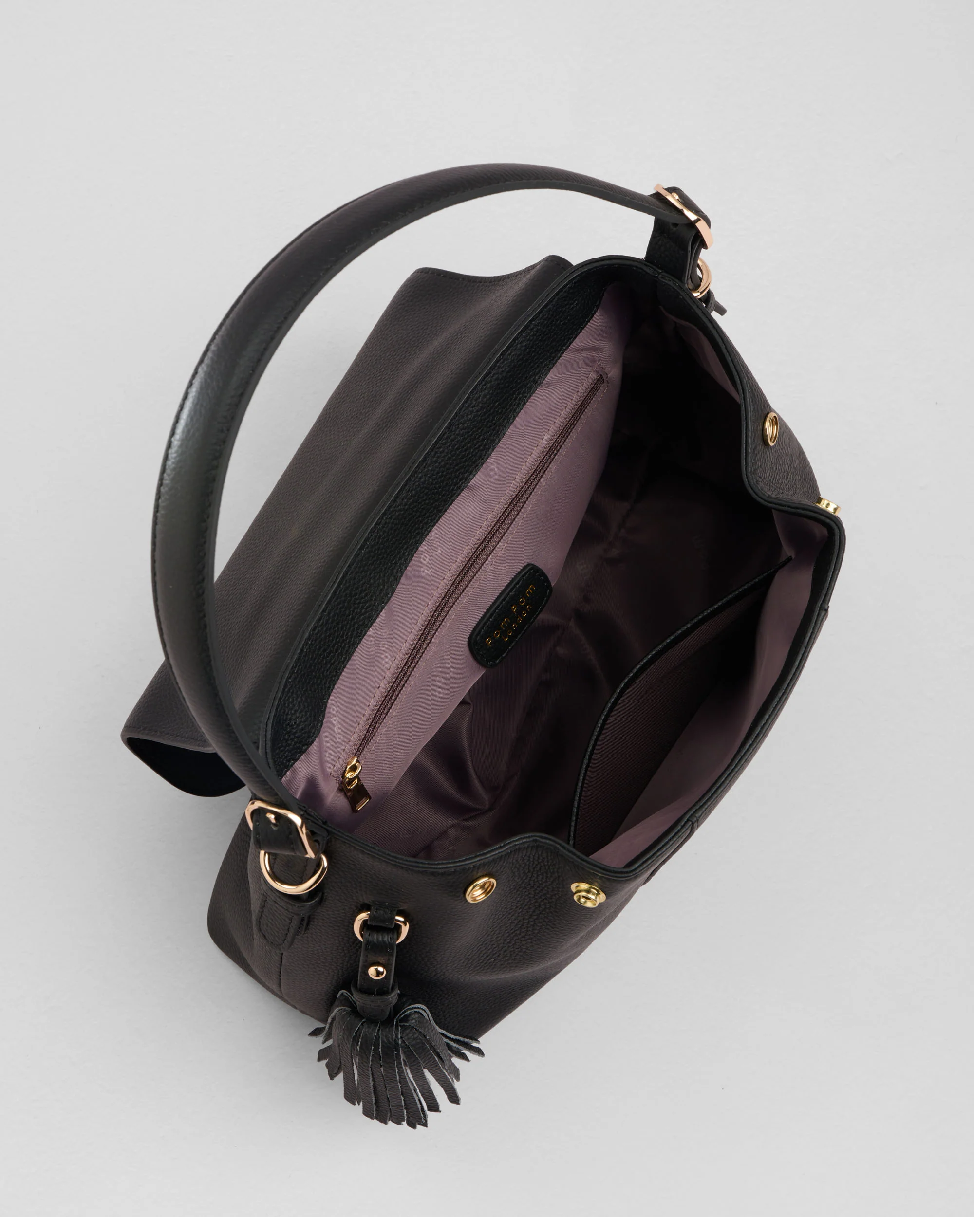 Pom Pom London Strand Bag Black - Image 5
