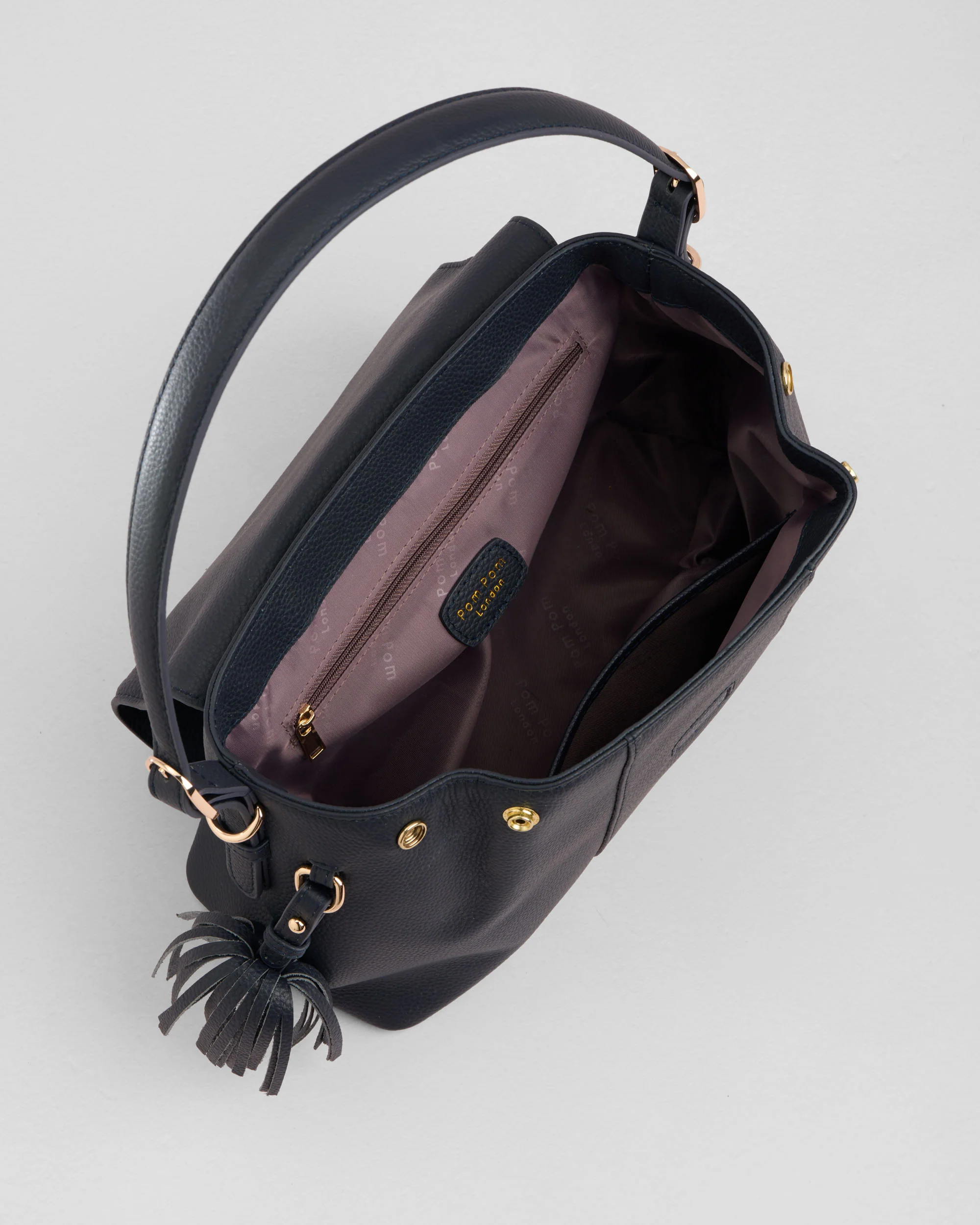 Pom Pom London Strand Bag Navy - Image 5