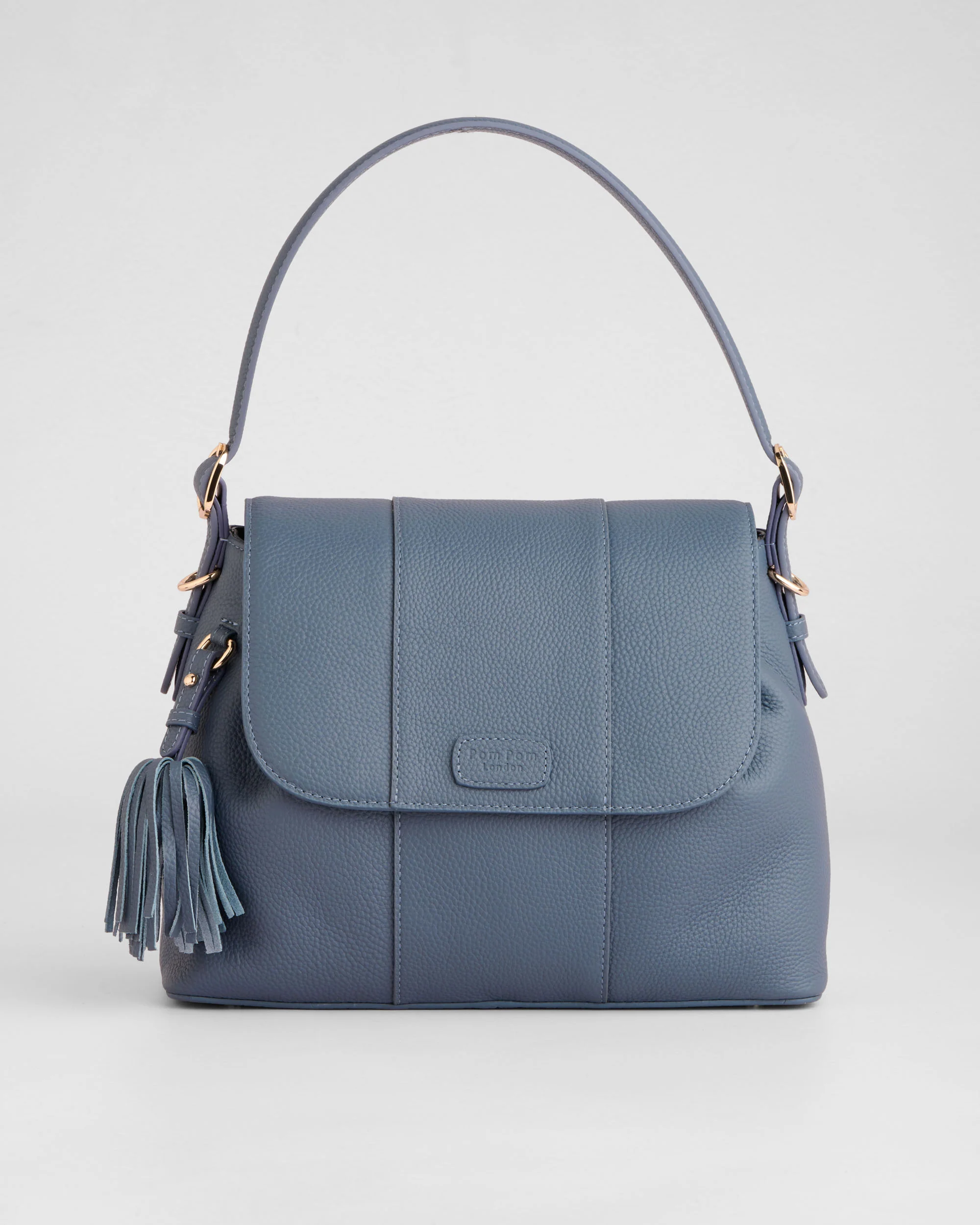 Pom Pom London Strand Bag Slate Blue - Image 3