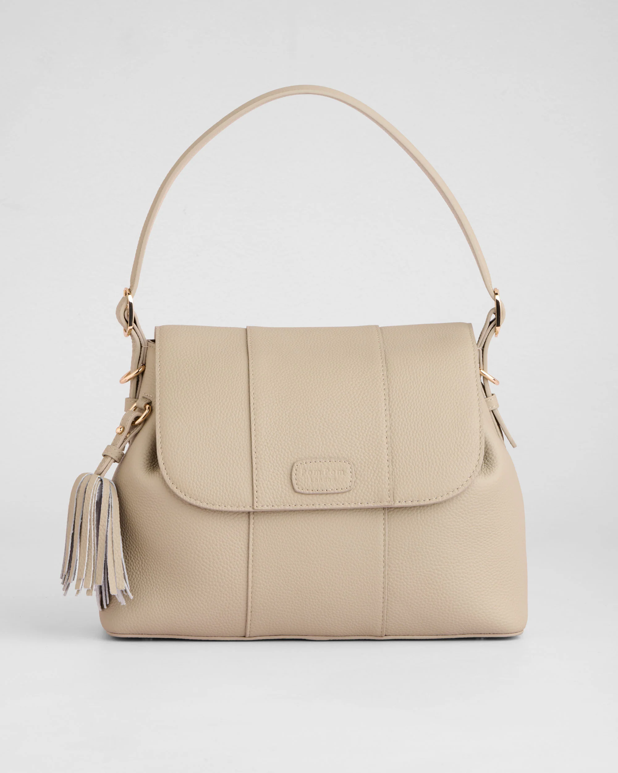 Pom Pom London Strand Bag Stone - Image 3