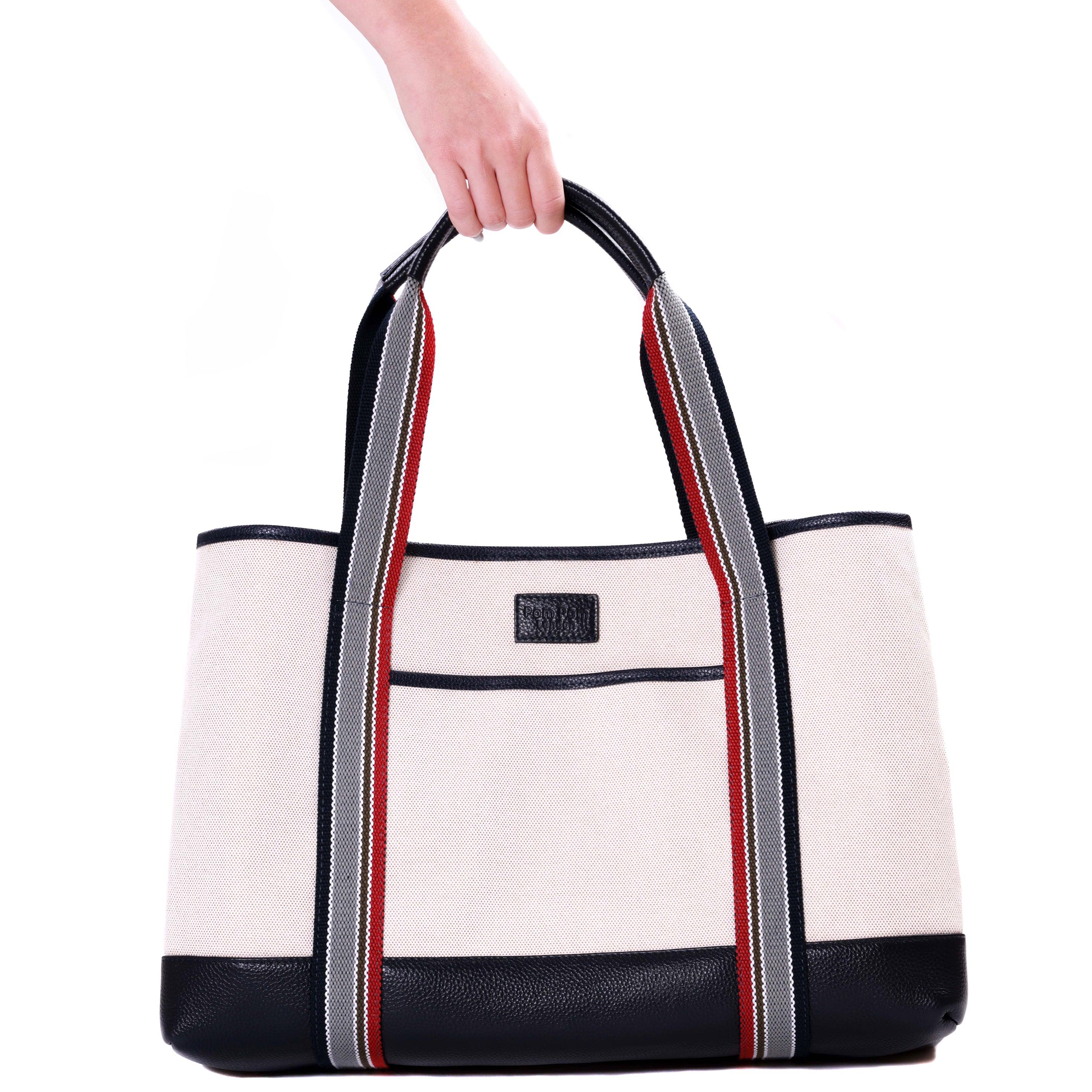Pom Pom London Padstow Tote Navy - Image 2