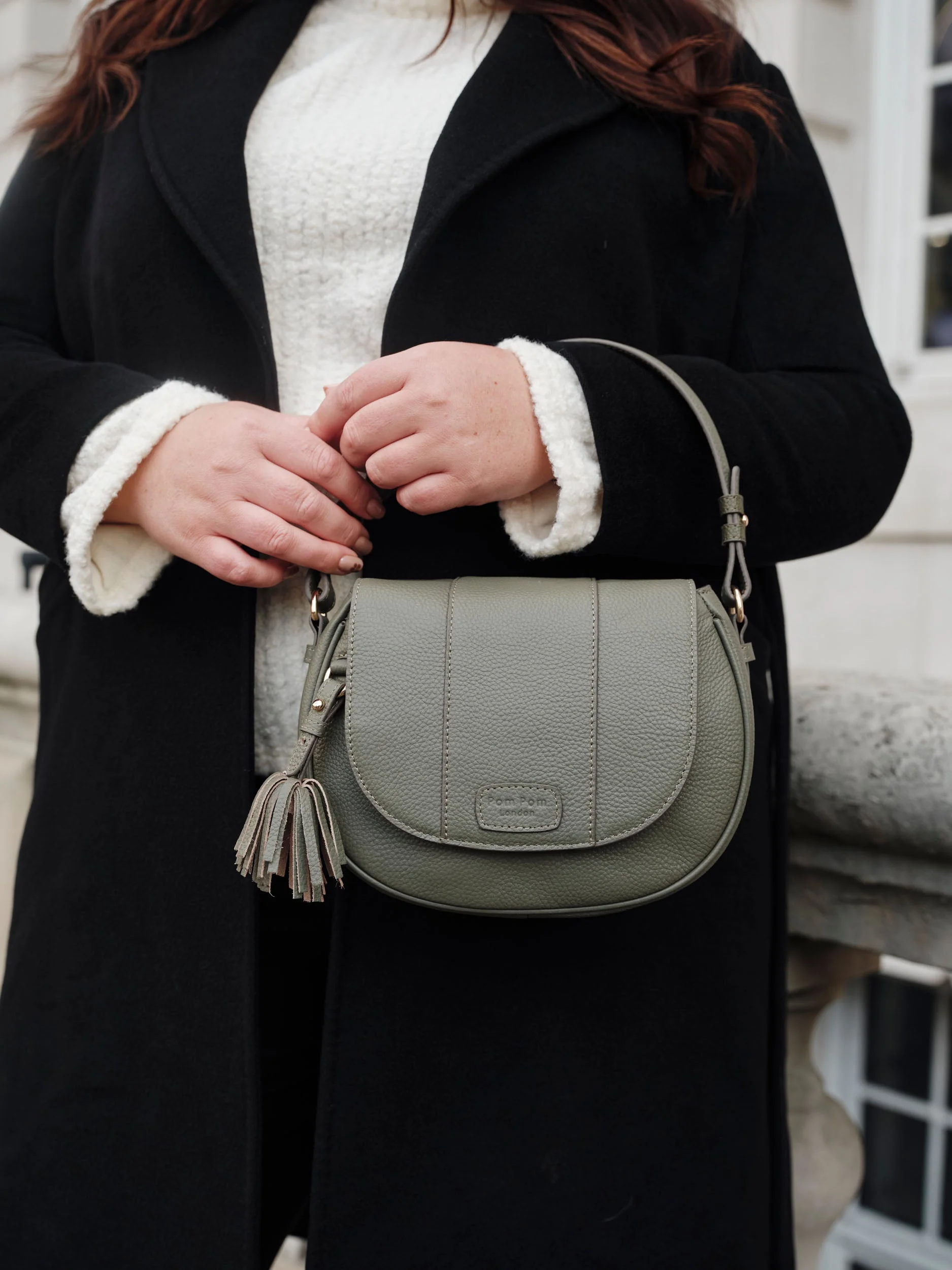 Pom Pom London Wilmington Bag Sage Green - Image 8