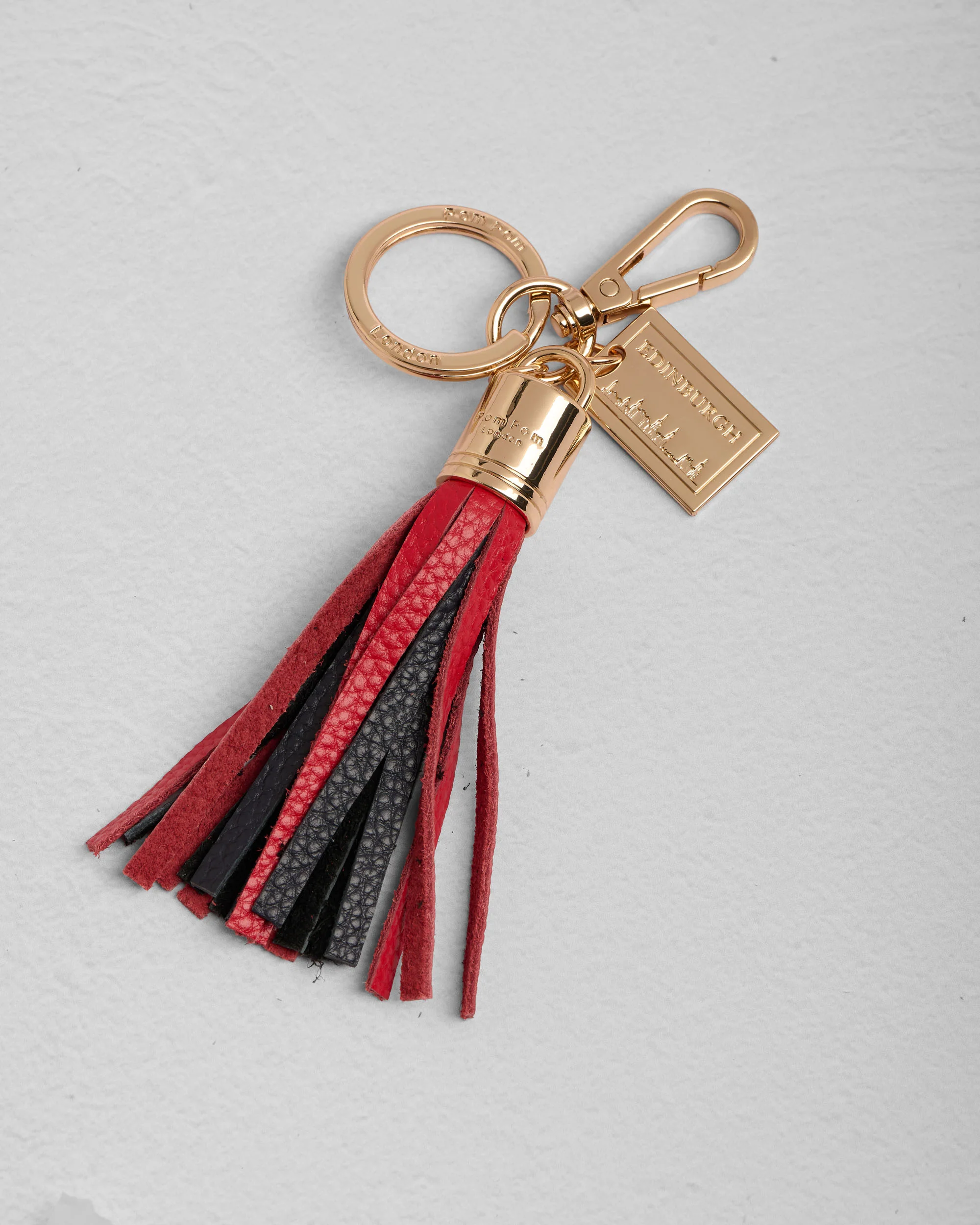 Postcard Tassel Keyring Edinburgh