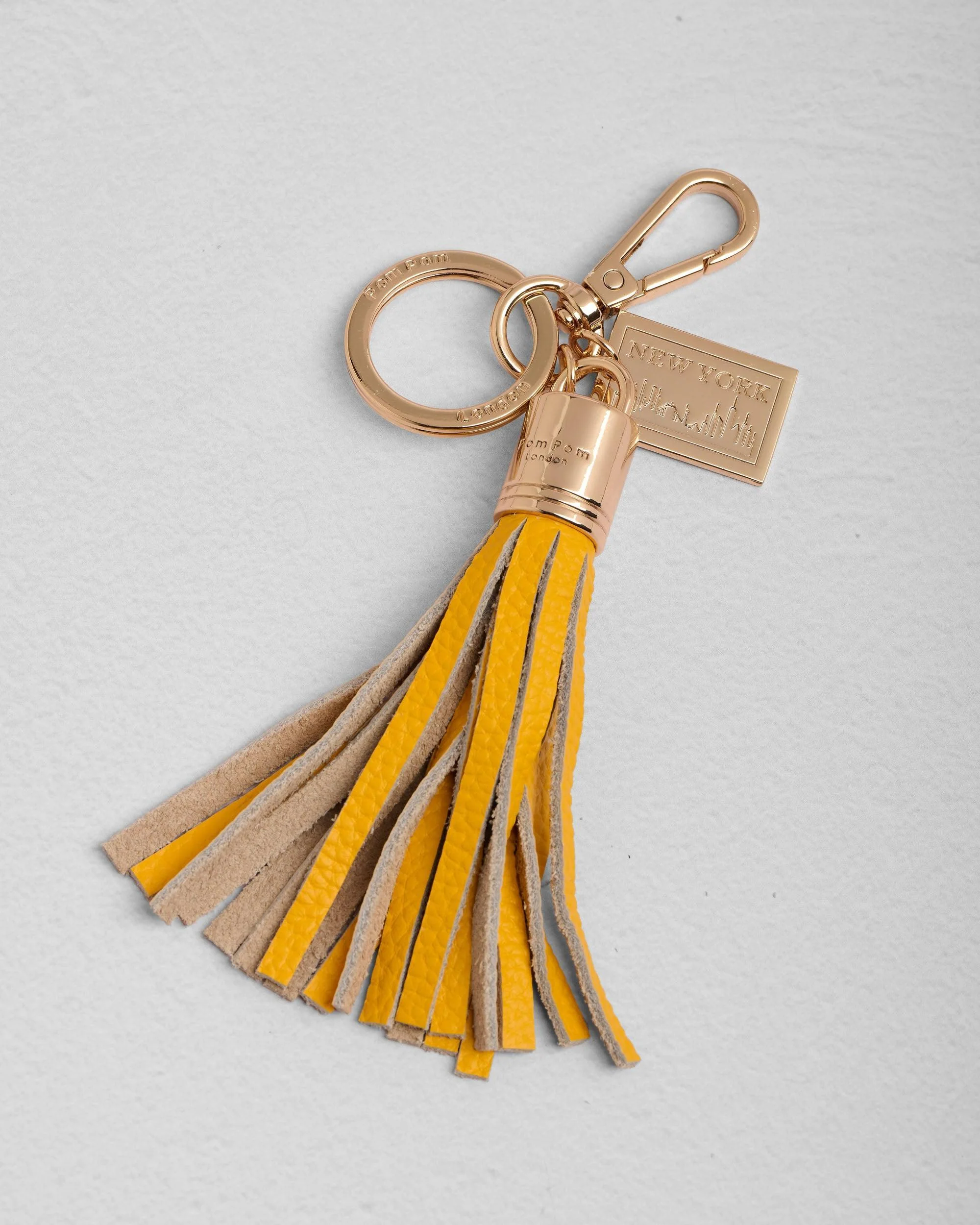 Postcard Tassel Keyring New York