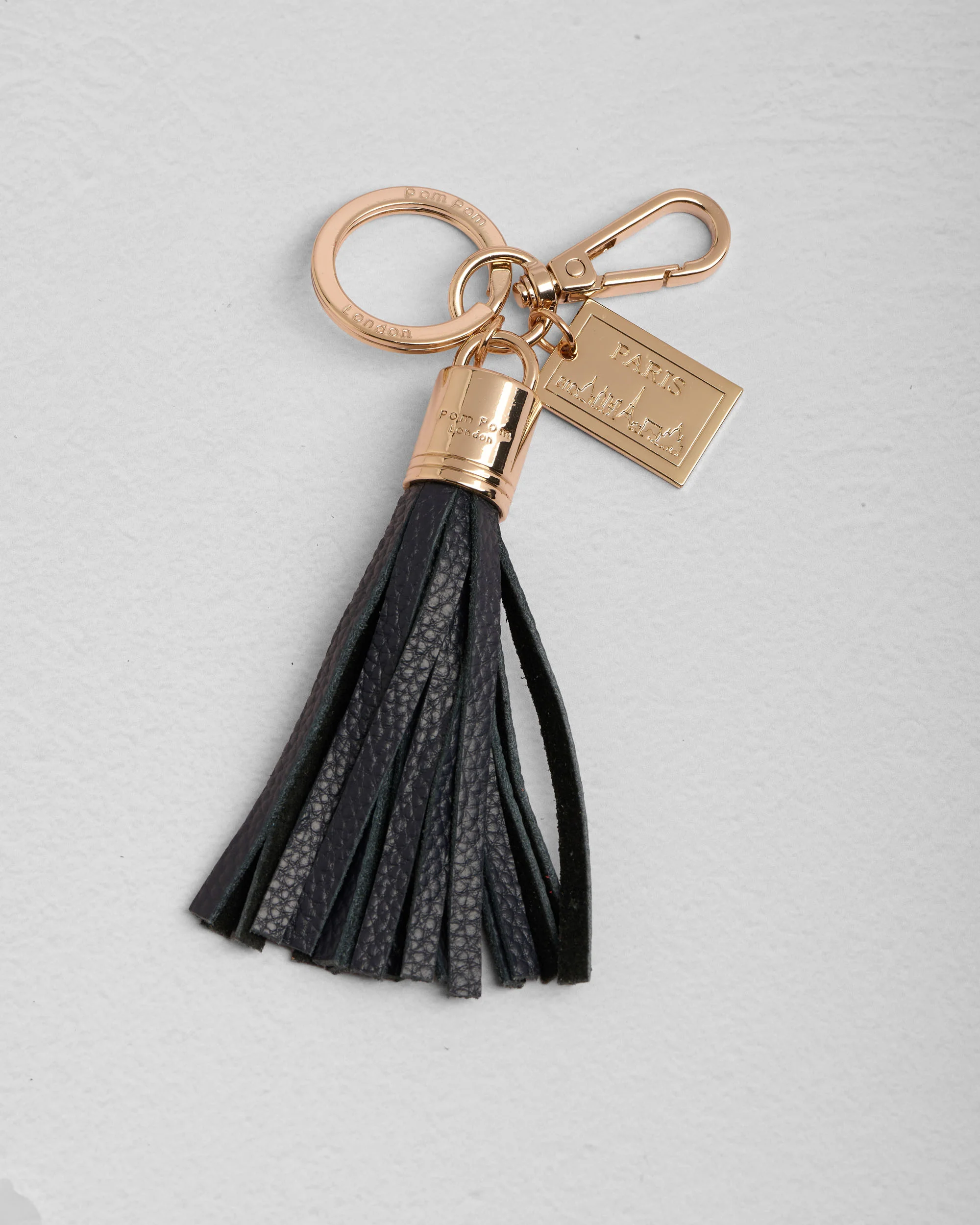 Postcard Tassel Keyring Paris
