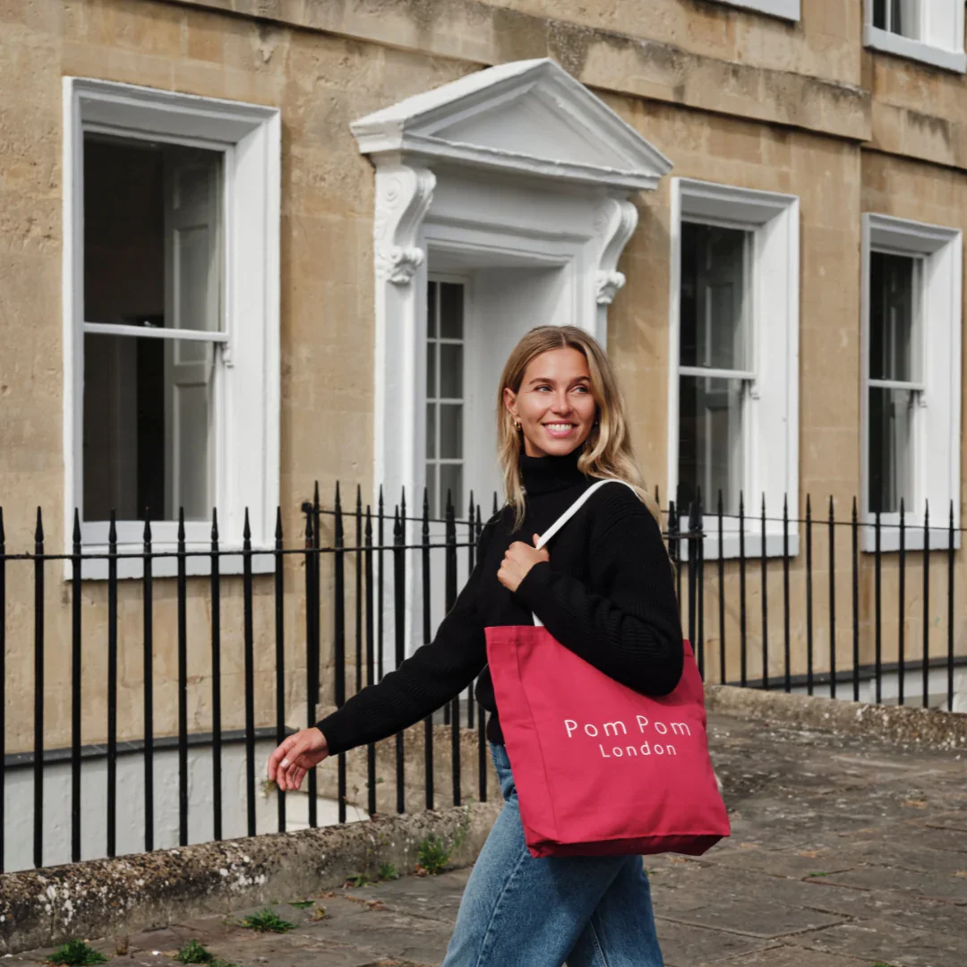 Shopping Tote Burgundy - Image 2