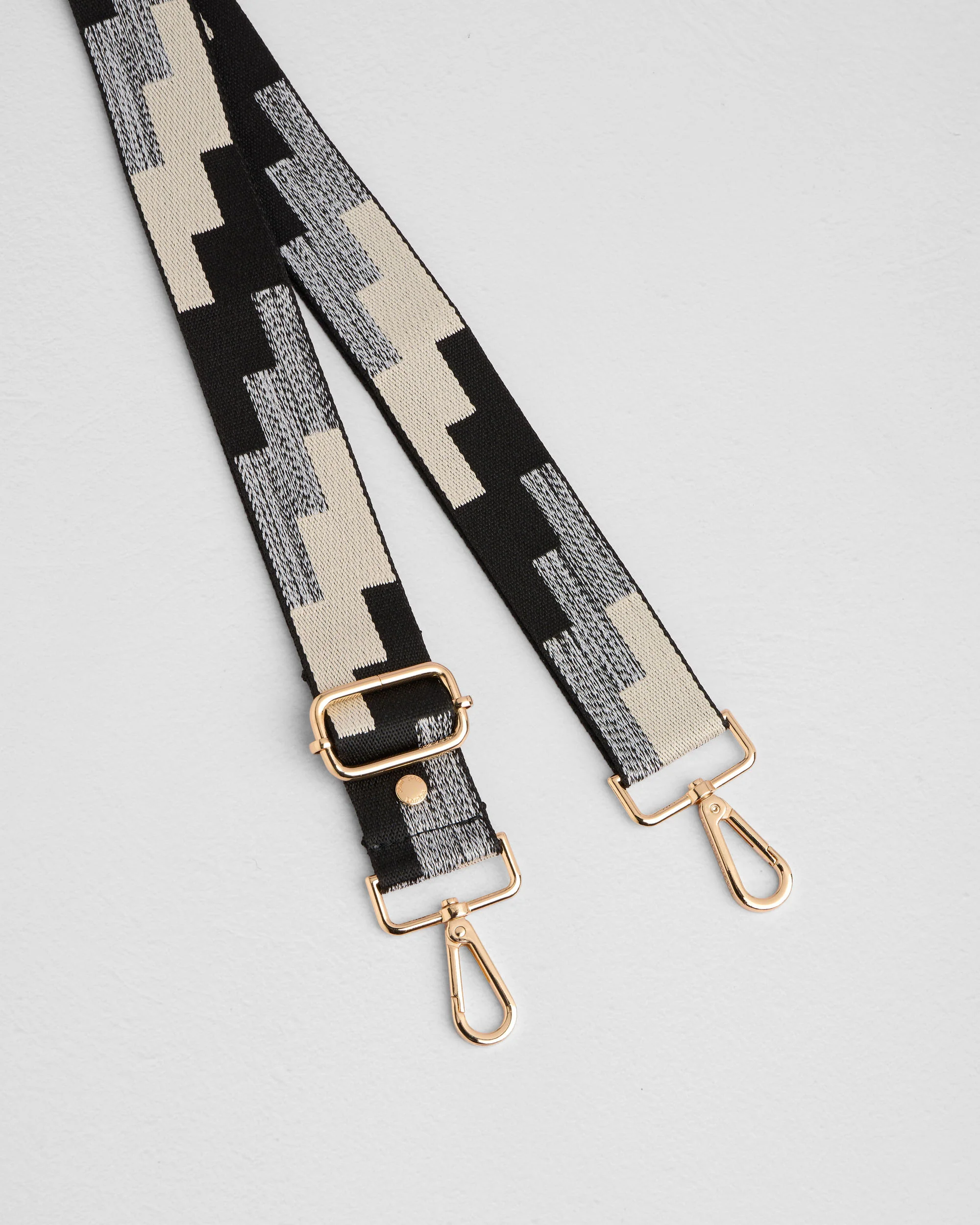 Strap Black & Stone Geometric