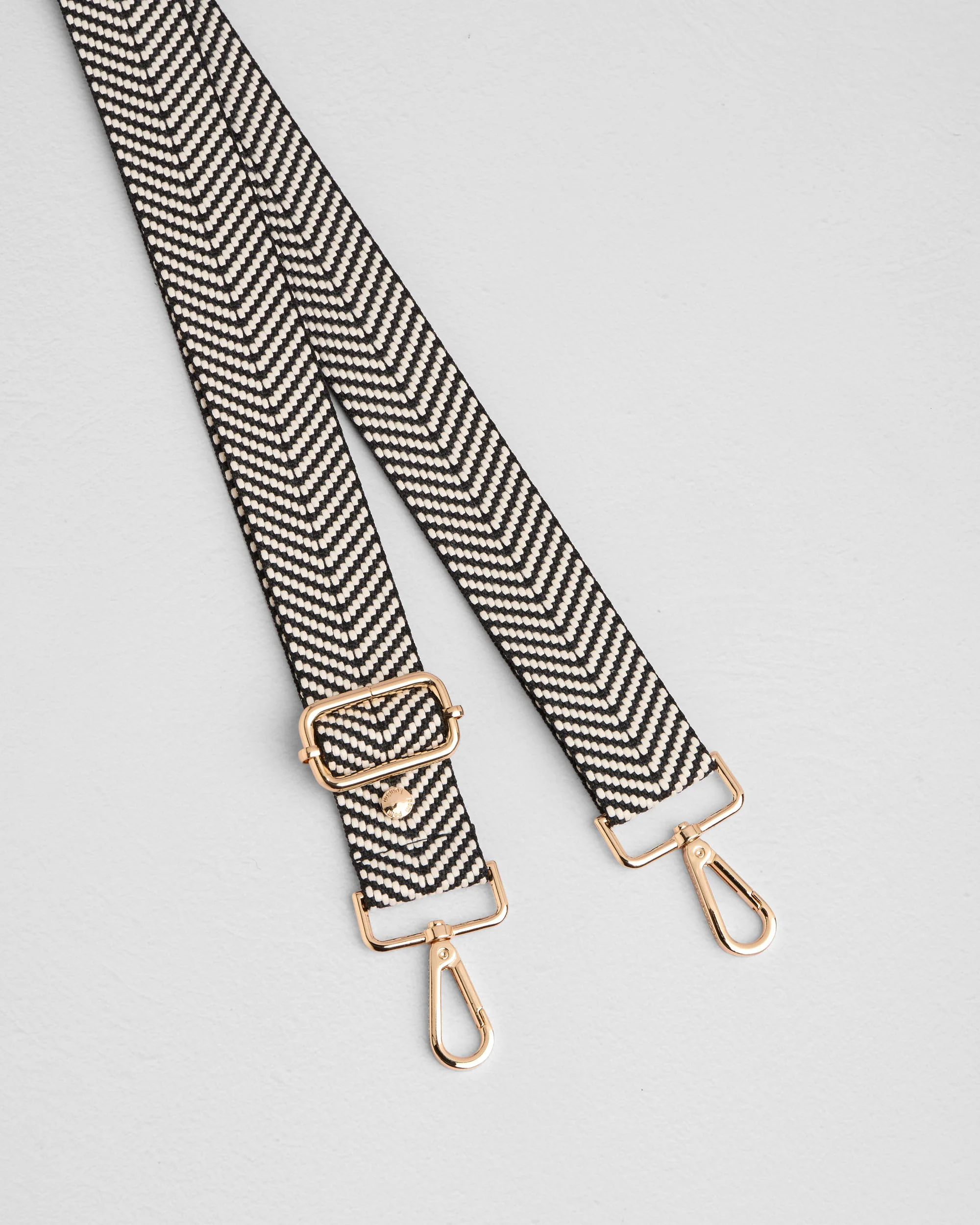 Strap Black and White Herringbone