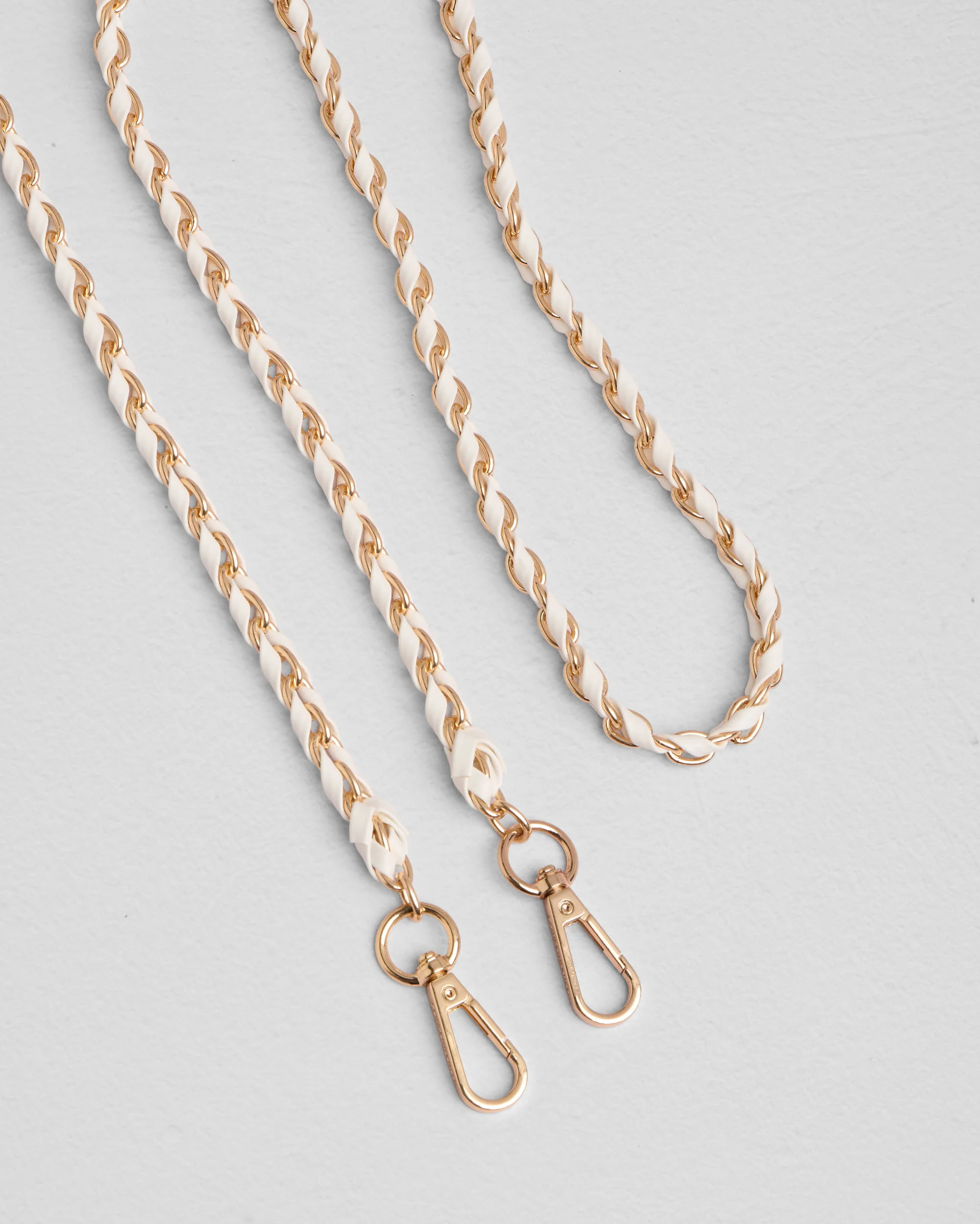 Strap Gold Chain Bright White Weave