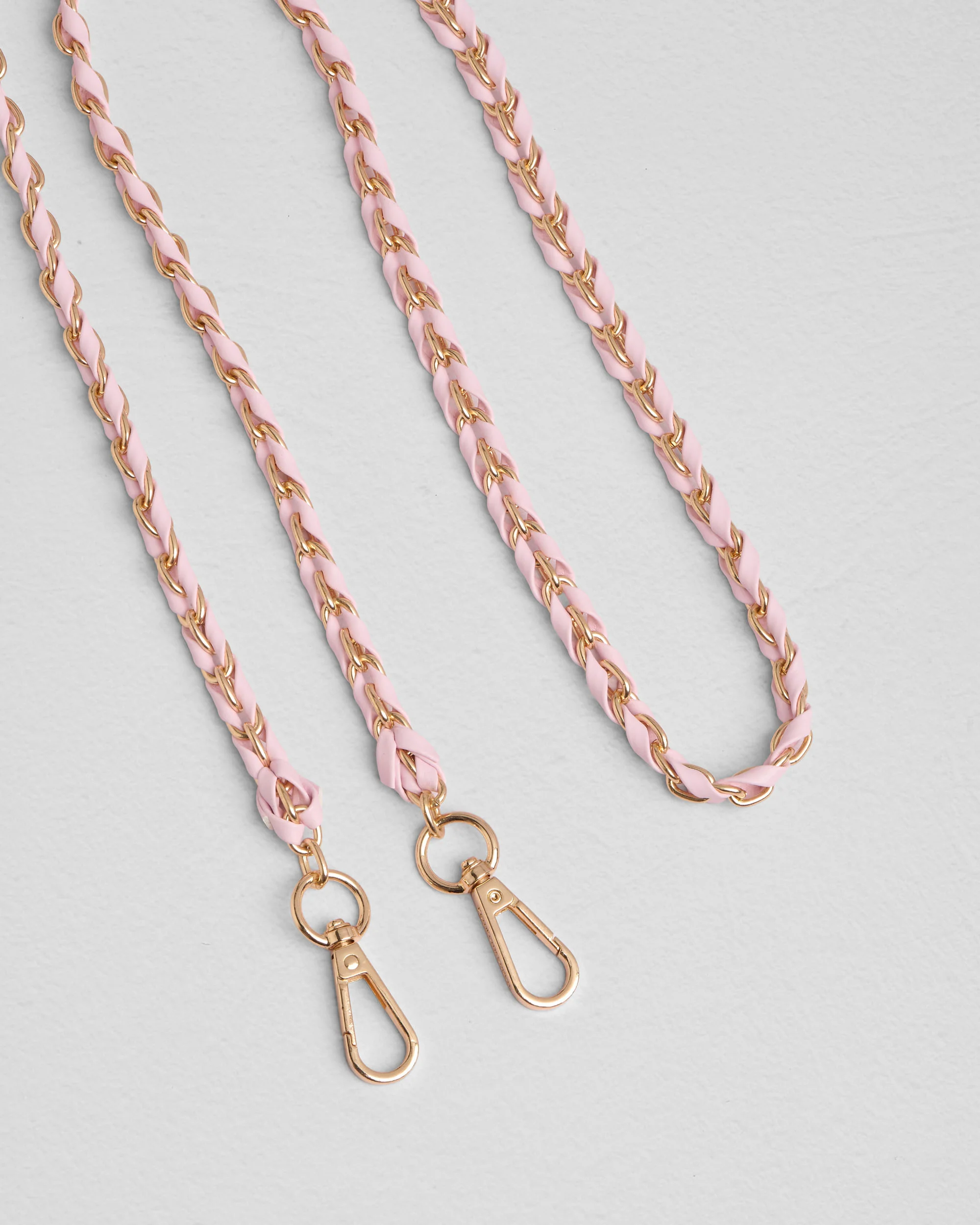 Strap Gold Chain Cherry Blossom Pink Weave