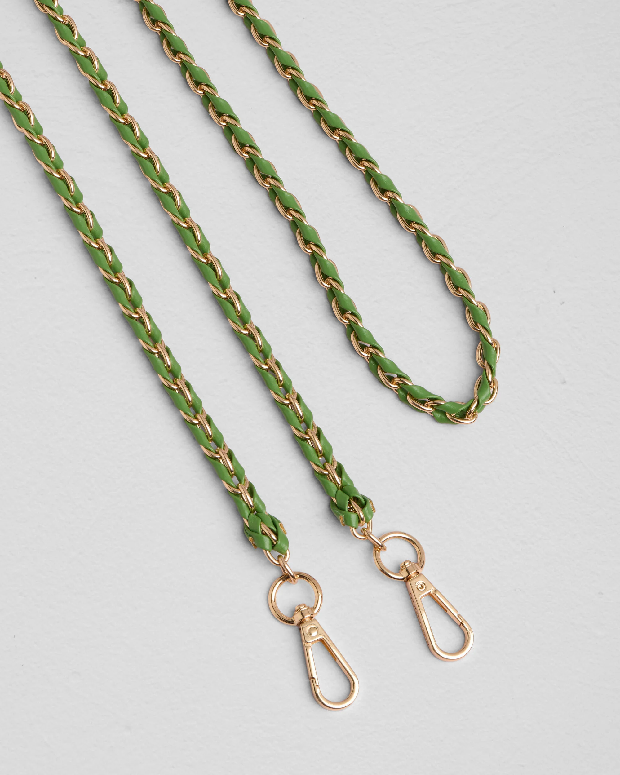 Strap Gold Chain Frog Green Weave