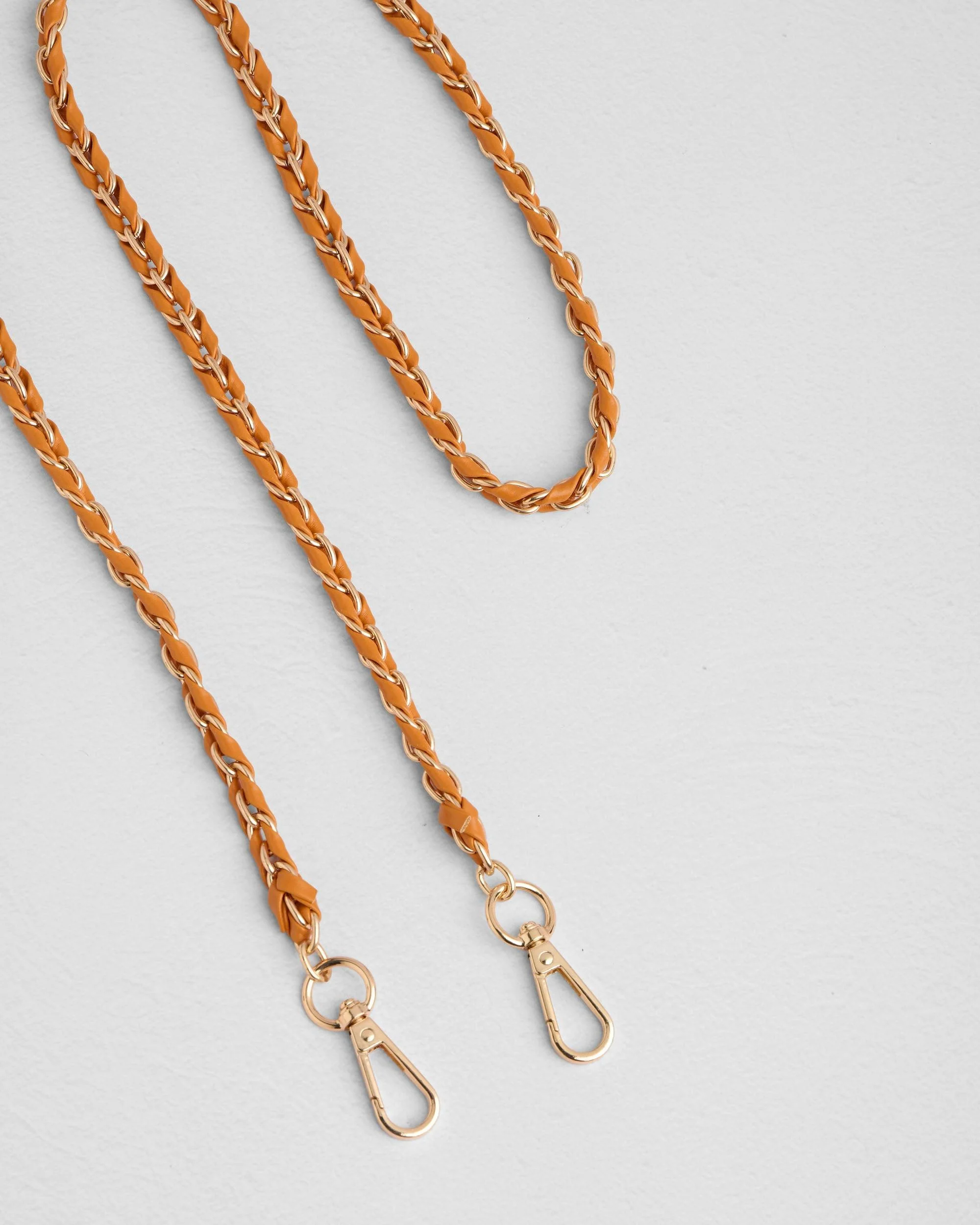 Strap Gold Chain Marmalade Orange Weave
