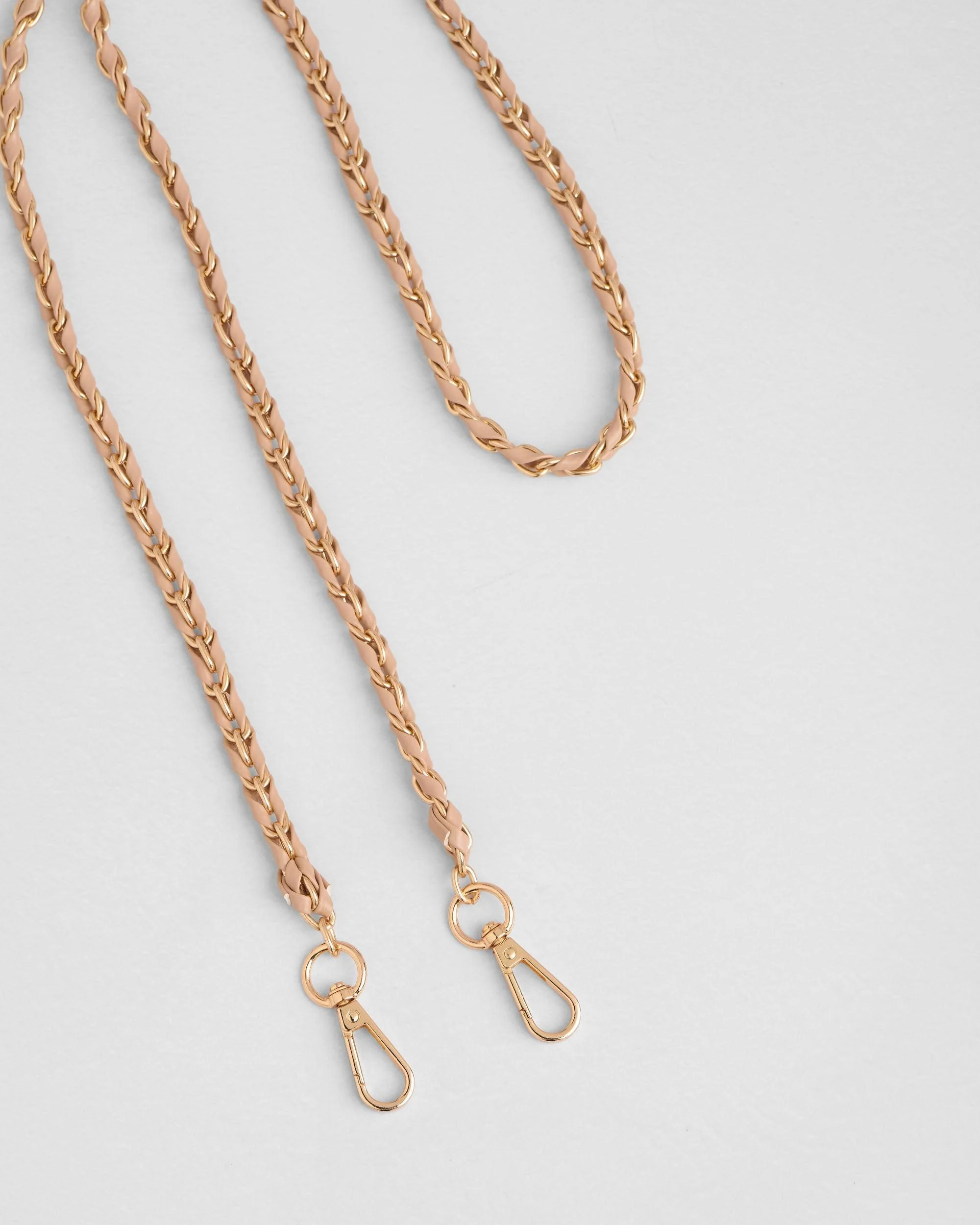 Strap Gold Chain Nude Weave