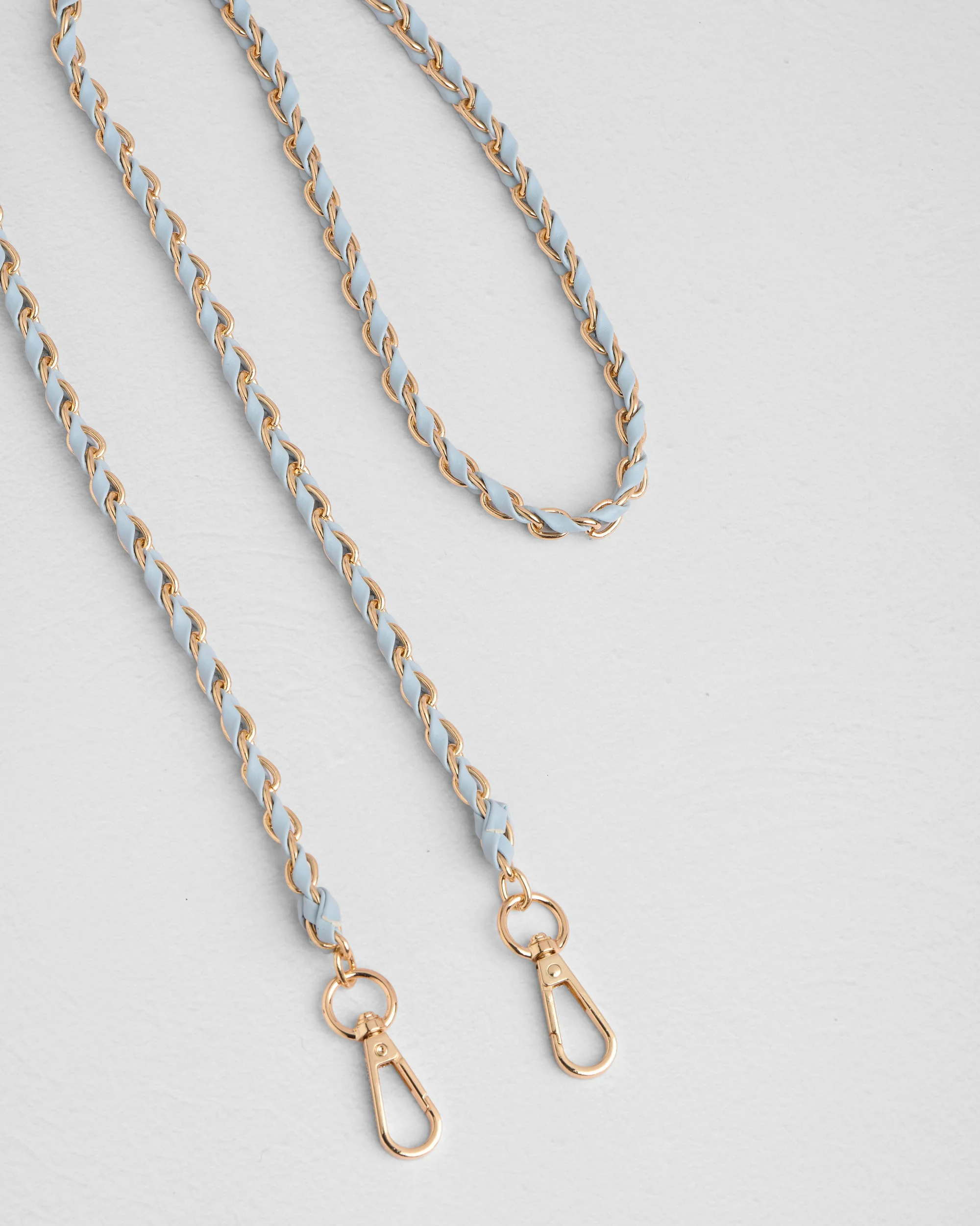 Strap Gold Chain Powder Blue Weave