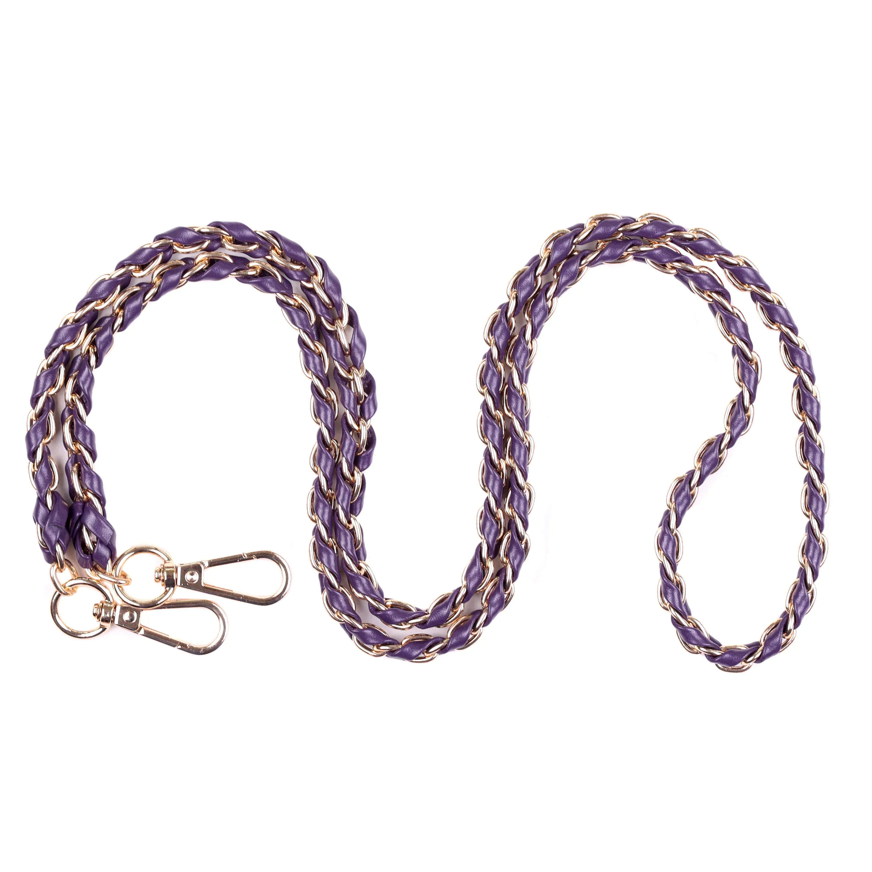 Strap Gold Chain Violet Fig Weave
