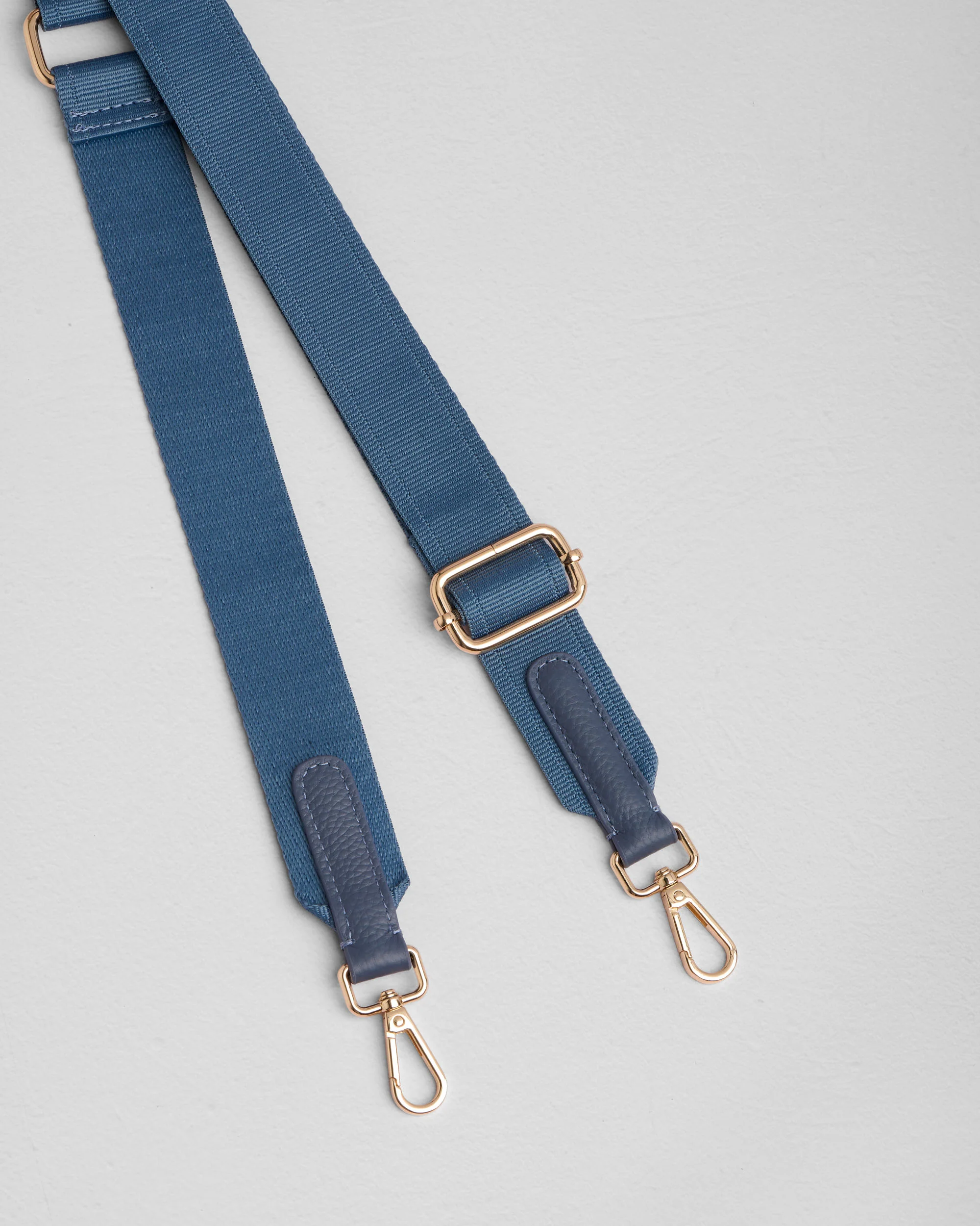 Strap Leather Tab - Slate Blue
