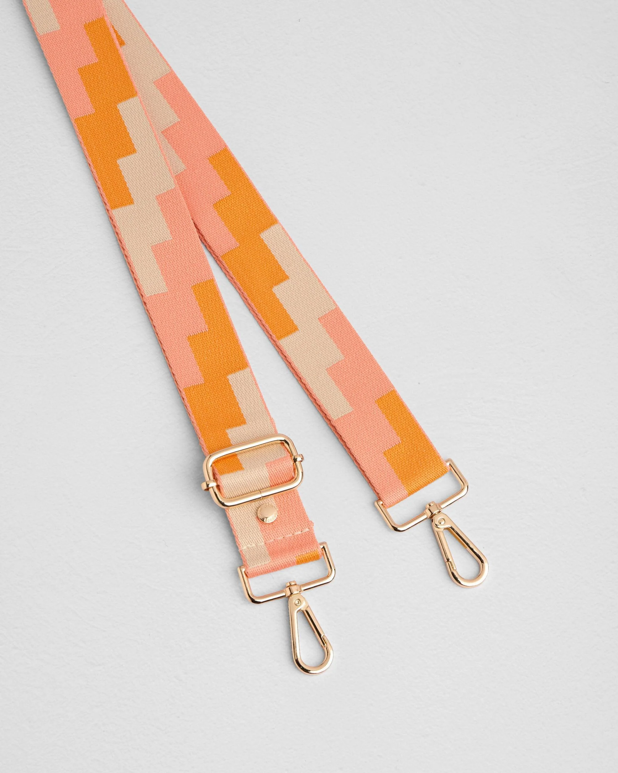 Strap Orange & Coral Geometric
