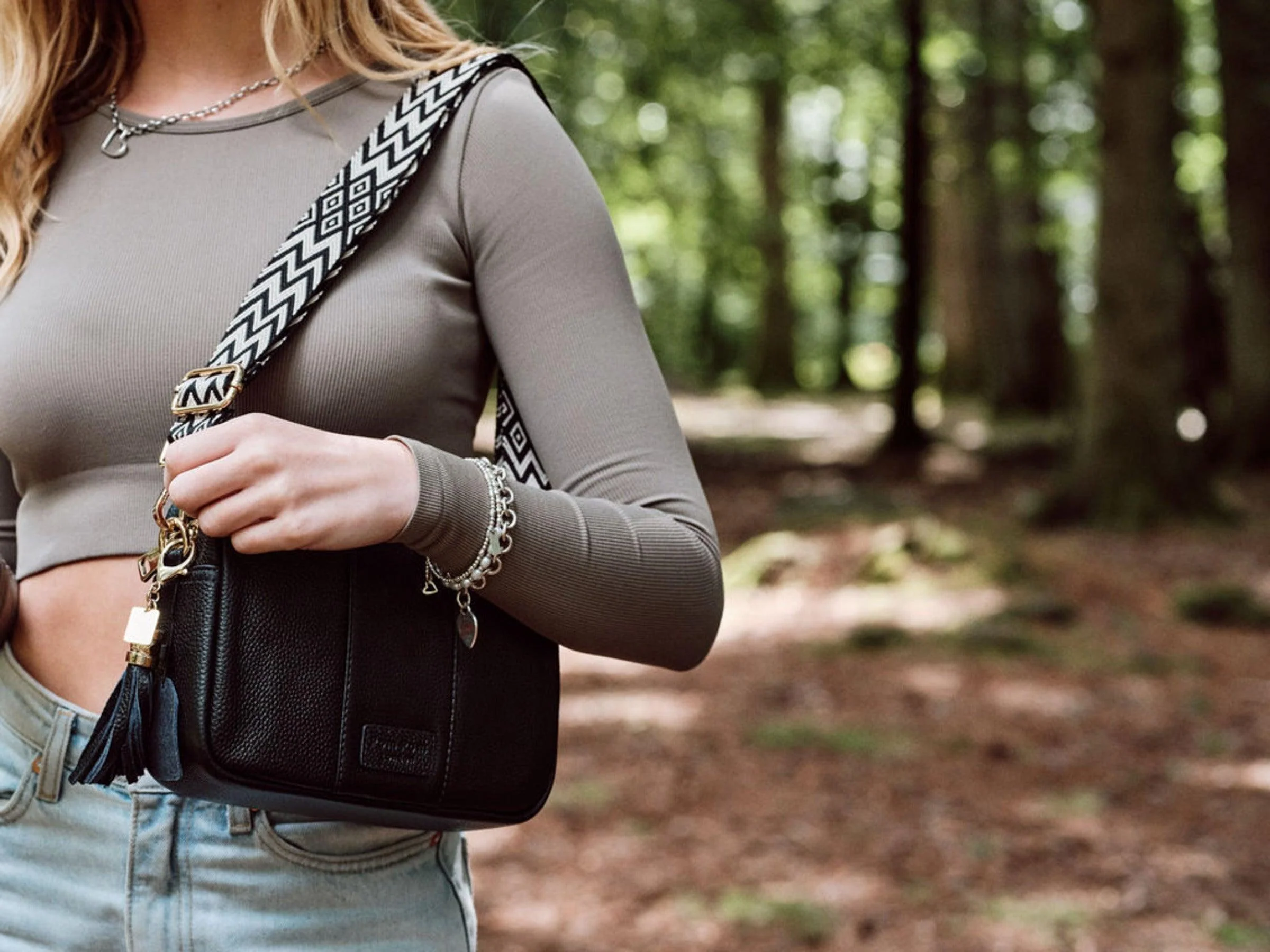 Strap Black & Stone Zig Zag - Image 2