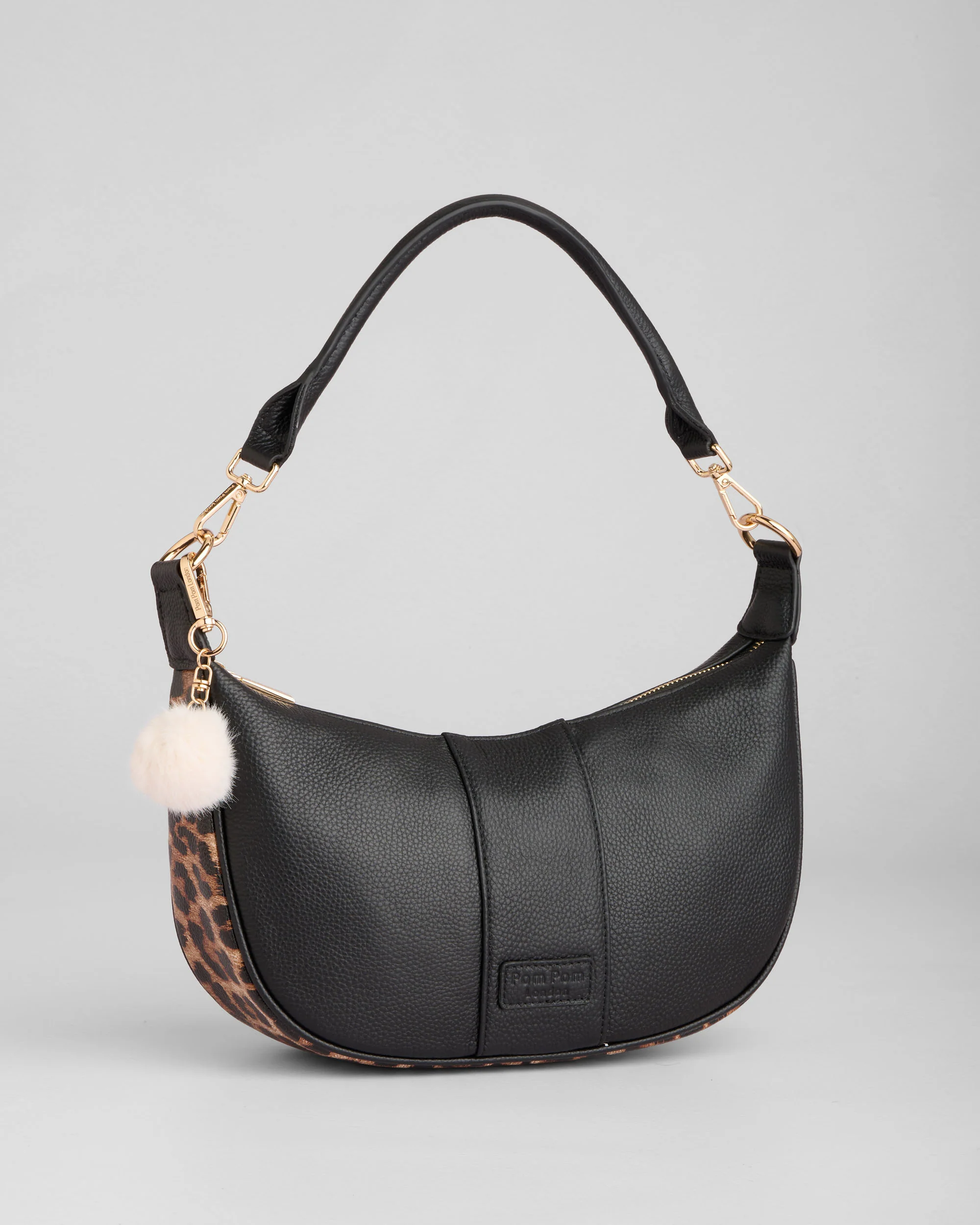 Sutton Sling Bag Leopard Print Black